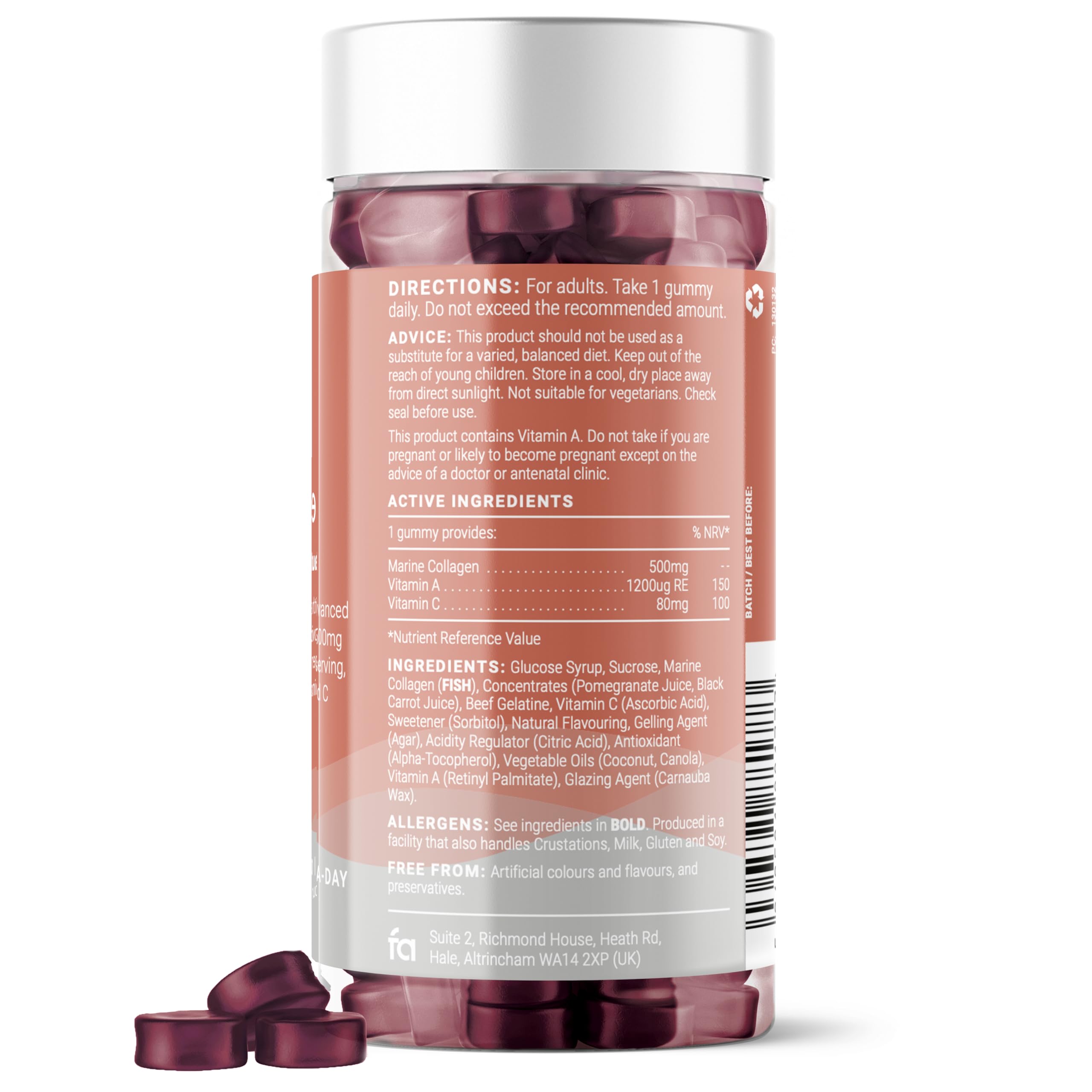 Collagen Gummies with Vitamins A and C, 500mg of Marine Collagen Per Serving, Advanced Skin Support, Feel Amazing buy supplements canada