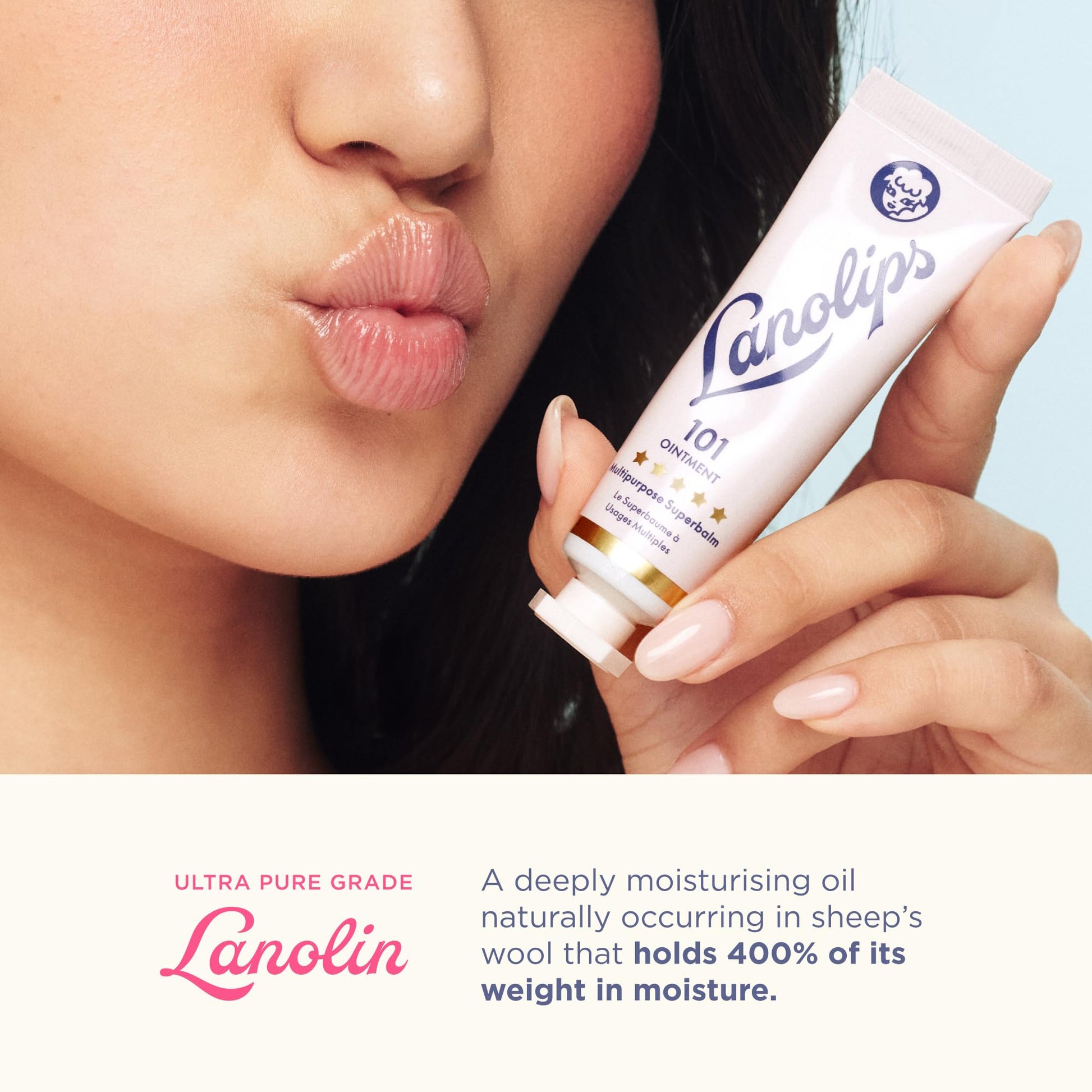 Lanolin 101 Multipurpose Ointment - Lanolin Lip Balm & Healing Ointment for Skin Barrier Repair - Moisturizer for Dry Lips, Cuticles & Elbows - No Petroleum Formula - Original Superbalm (0.52 oz) Lanolips buy supplements canada