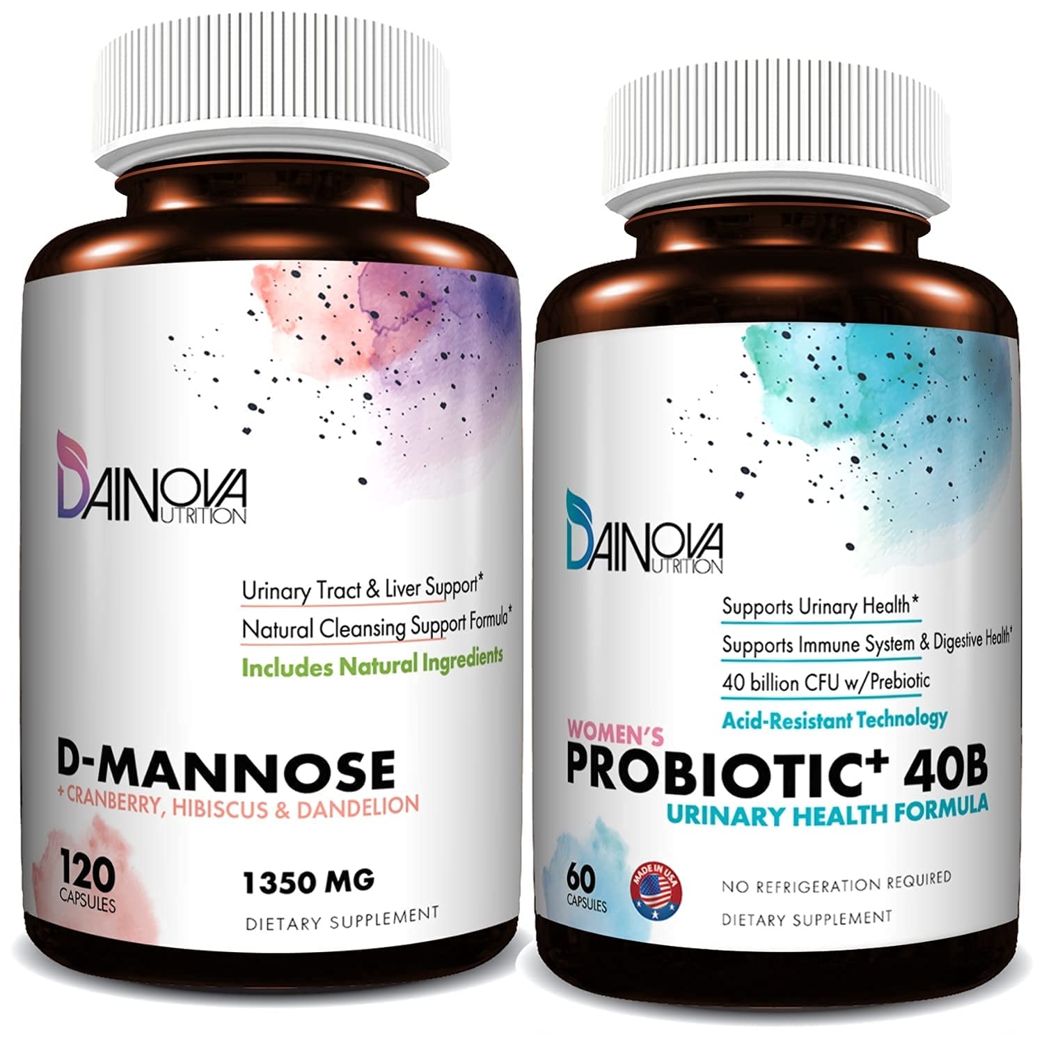 Dainova Nutrition D Mannose Capsules and Probiotics for Women Bundle I Urinary Tract Dainova Nutrition buy supplements canada