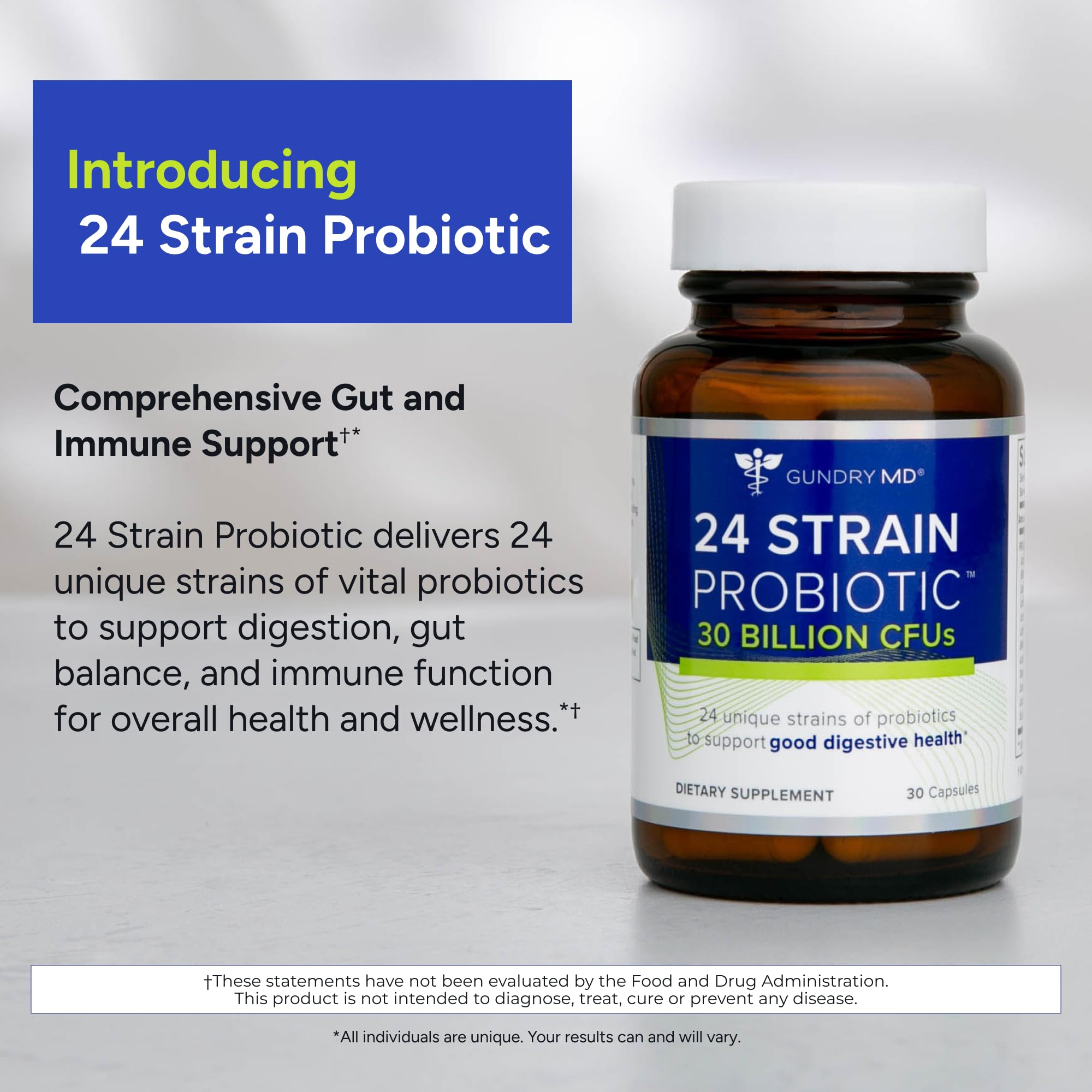 Gundry MD® 24 Strain Probiotic with 30 Billion CFUs, 30 Count Gundry MD buy supplements canada