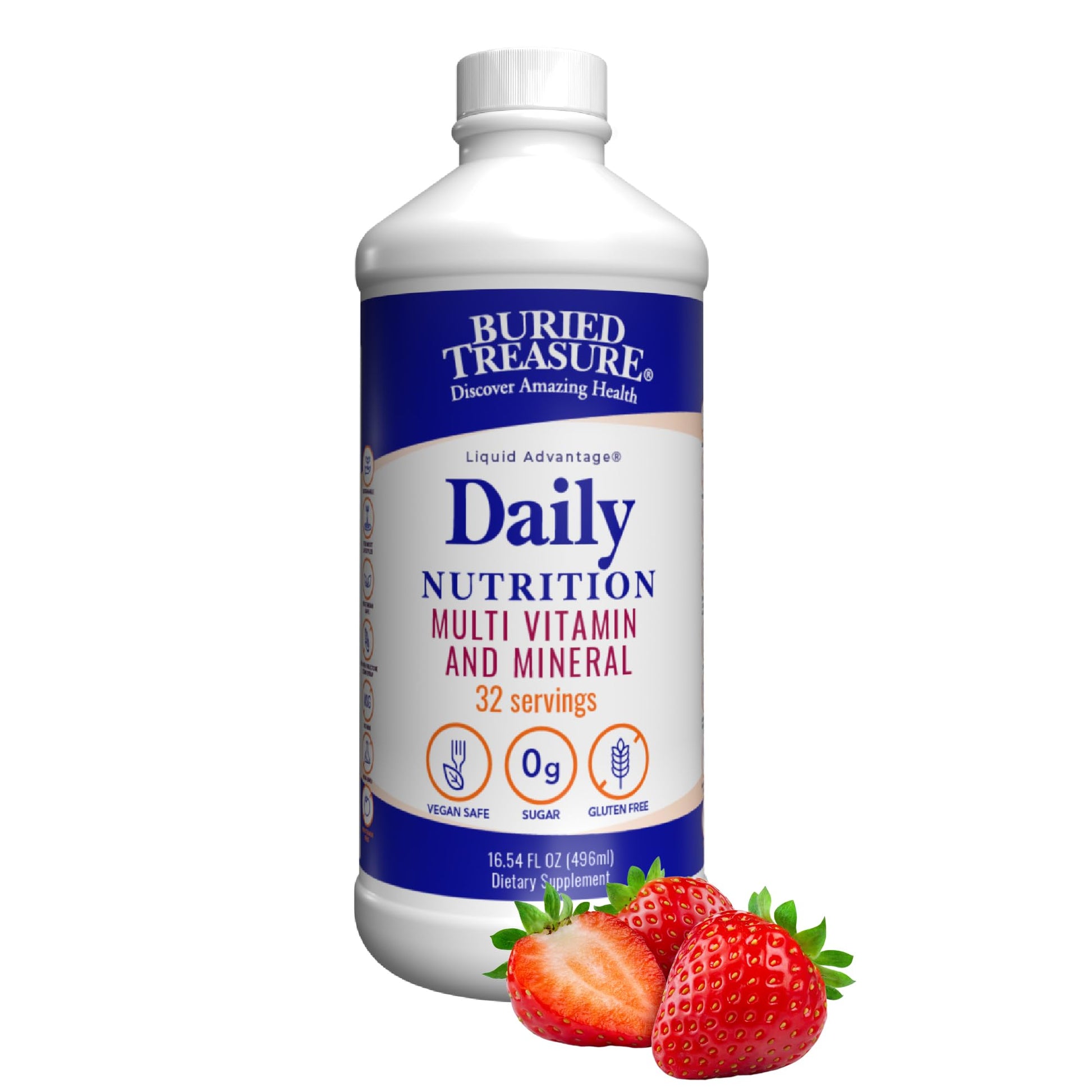 Buried Treasure Daily Nutrition Liquid Multivitamin and Mineral Supplement with Trace Minerals, Superfoods, Vitamin A, B-Complex, C, D, E, Methylfolate, Biotin, Magnesium, Zinc, Resveratrol, 32 serv Buried Treasure buy supplements canada