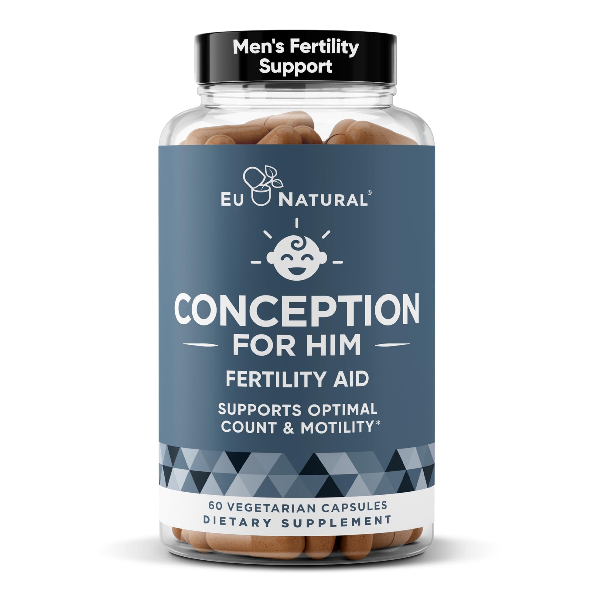 Eu Natural Conception for Him - Male Fertility Supplements with Ashwagandha, Folate & Zinc - Sperm Count, Motility & Strength Support Eu Natural buy supplements canada