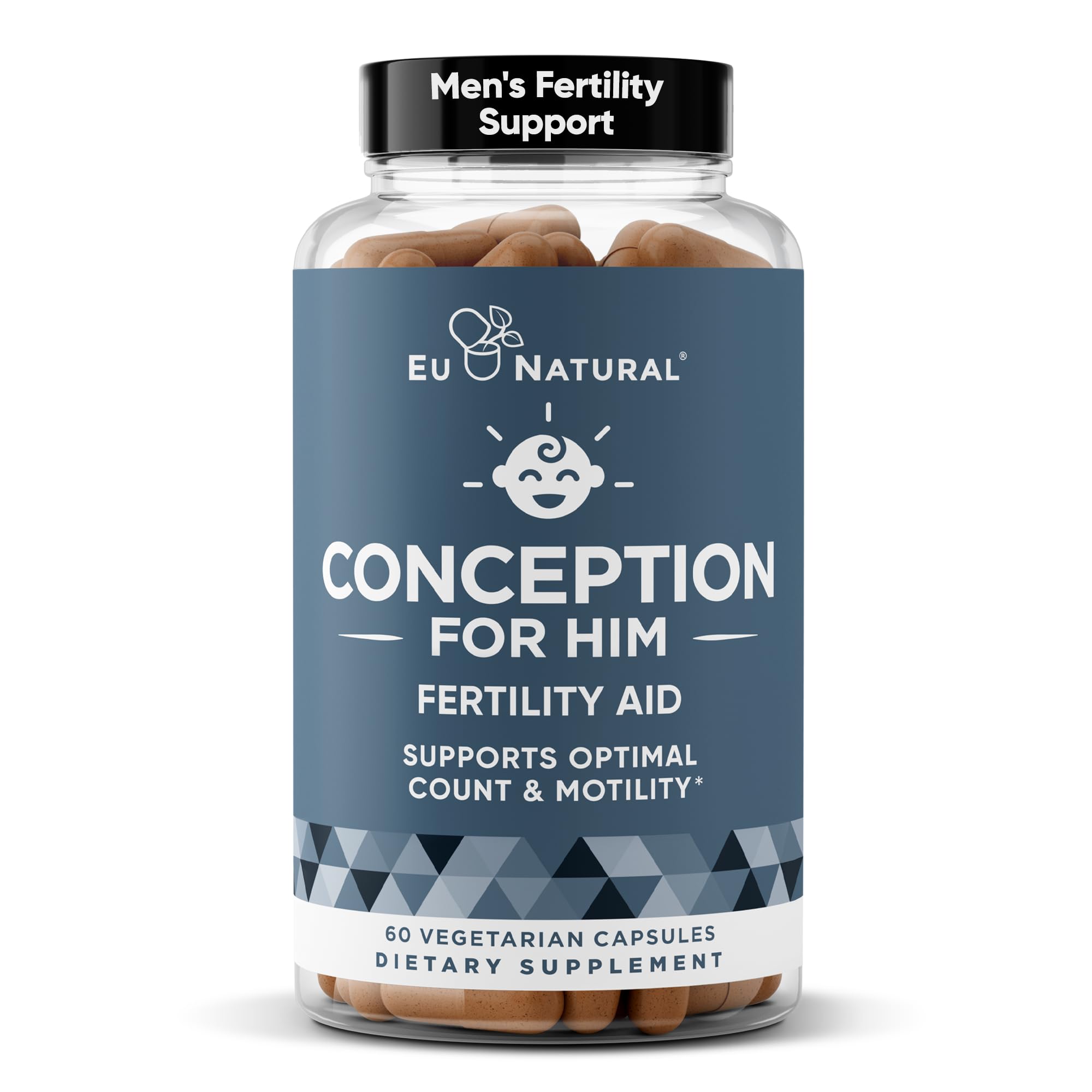 Eu Natural Conception for Him - Male Fertility Supplements with Ashwagandha, Folate & Zinc - Sperm Count, Motility & Strength Support Eu Natural buy supplements canada