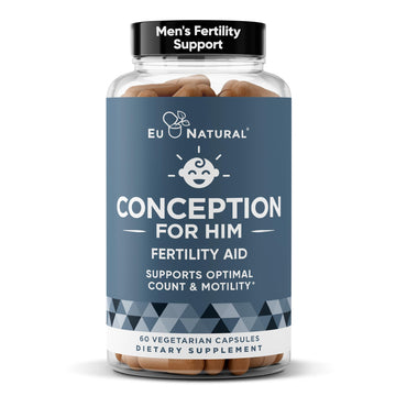 Eu Natural Conception for Him - Male Fertility Supplements with Ashwagandha, Folate & Zinc - Sperm Count, Motility & Strength Support Eu Natural buy supplements canada