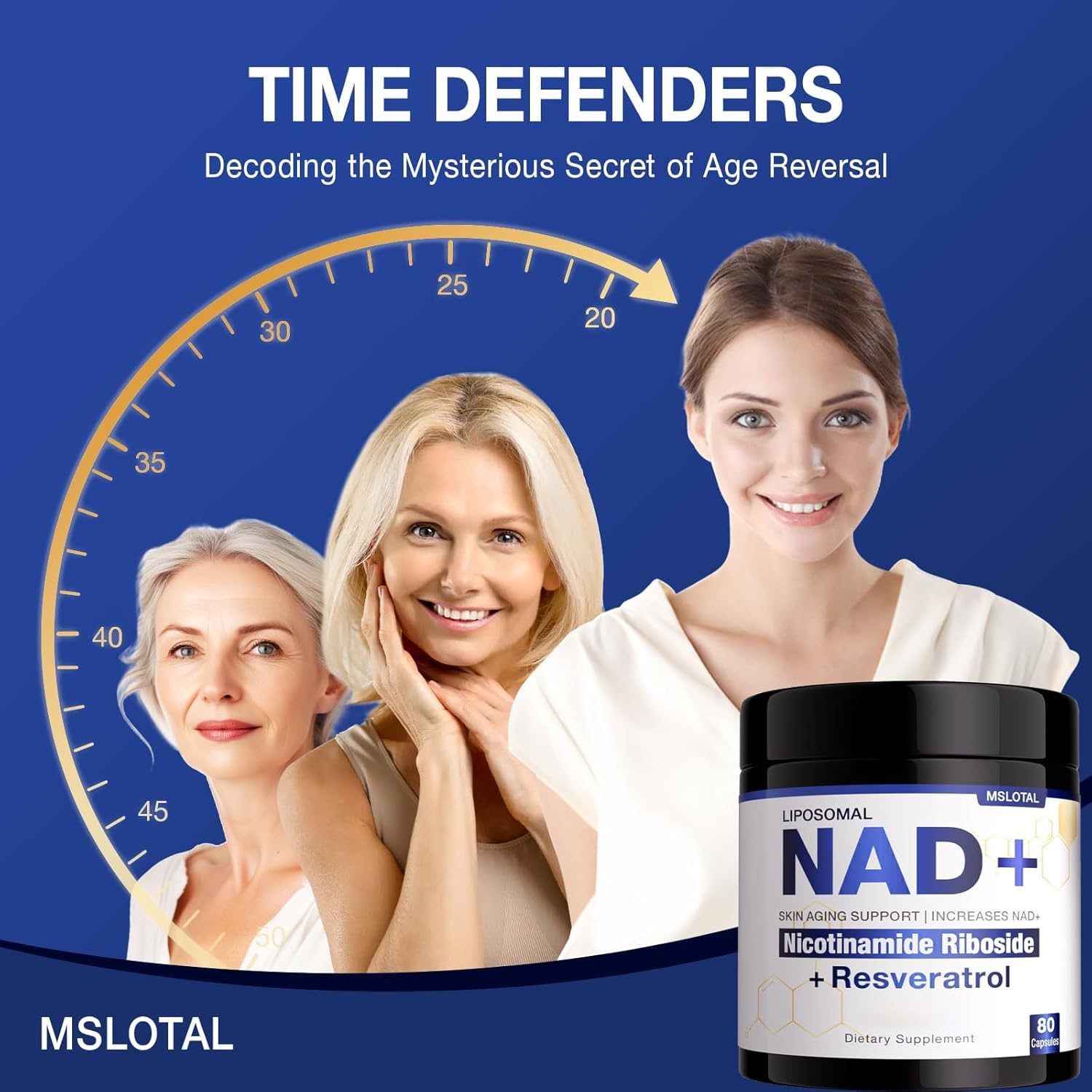NAD+ Supplement - NAD Nicotinamide Riboside Resveratrol NAD Supplement 1000mg Pure Organic for Women and Men Anti-Aging, Energy, Focus, 80 Capsules MSLOTAL buy supplements canada