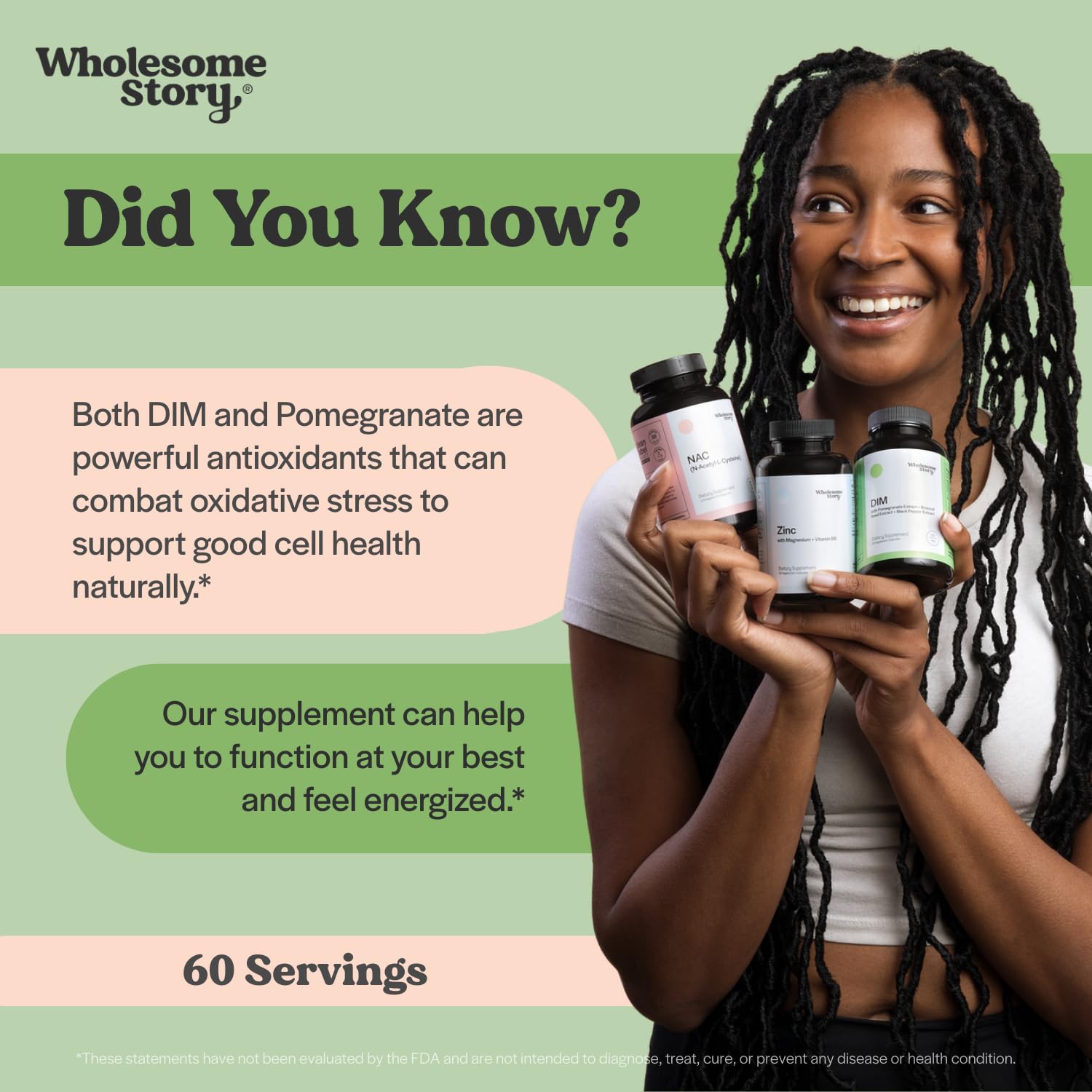 DIM Supplement Women | DIM SGS | Pomegranate, Broccoli and Black Pepper Blend | Estrogen & Hormone Balance for Women | Cell and Tissue Health | 60-Day Supply | Clean Label Project Certified Wholesome Story buy supplements canada