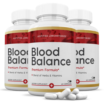 (3 Pack) Blood Balance Advanced Formula 688MG Supplement Pills 180 Capsules Justified Laboratories buy supplements canada