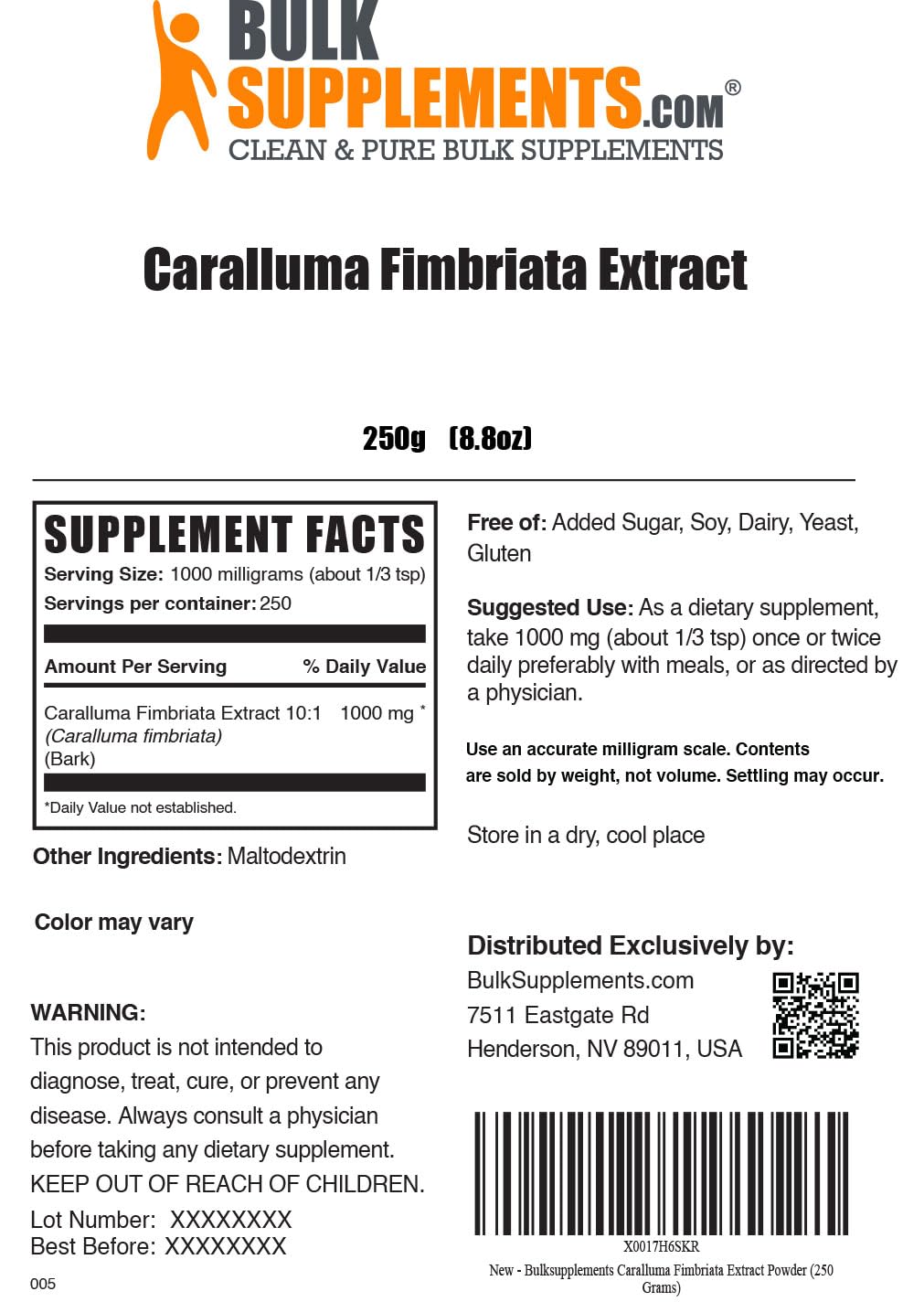 BulkSupplements.com Caralluma Fimbriata Extract Powder - Herbal Supplement for Digestive BULKSUPPLEMENTS.COM buy supplements canada