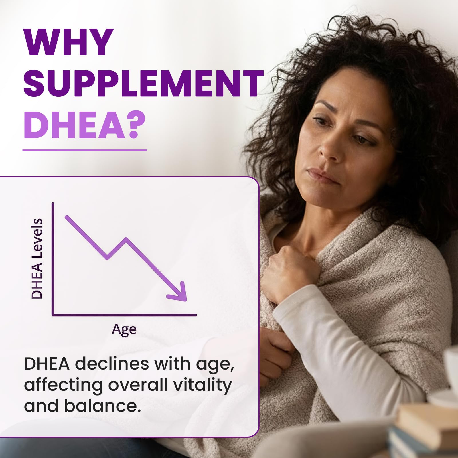 Women's DHEA 25mg Supplement with Vitamin D3 & Slippery Elm – Daily Hormone Support for Energy, Mood, Immune & Healthy Aging – Gentle Balance Formula, Vegan Capsules, 60 Count iMATCHME buy supplements canada