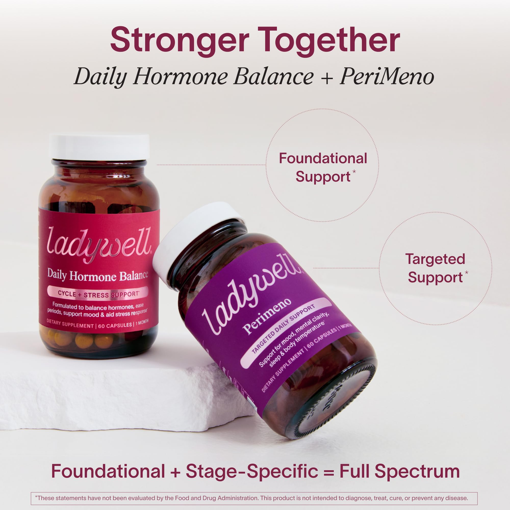 Ladywell Perimeno - Perimenopause Support - Support for Mood, Mental Clarity, Sleep & Hot Flashes - Black Cohosh, Reishi, Wild Yam, Holy Basil, Schisandra, Rhodiola, Siberian Rhubarb / 60 Veg Caps Ladywell buy supplements canada