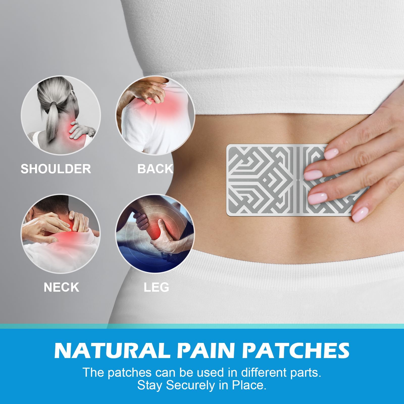 Reusable Pain Relief Patches for Sore Muscle, Includes 3 Adhesives, 1 Patch & 1 Carry Bag, Pain Patches for Neck, Back,Foot, Knee etc, Large&Fast Acting, Easy Adhesive Application Pain Patch-0304 SKAYAH buy supplements canada