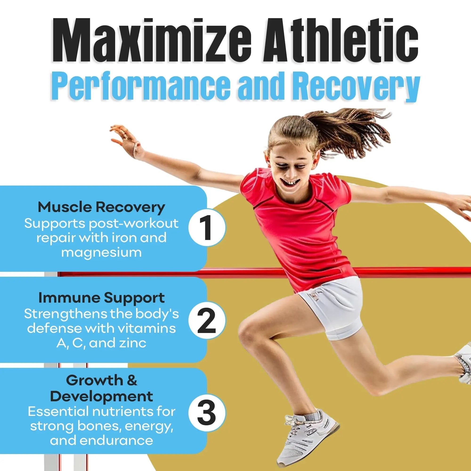 Youth Athletic Gummies – Kids Multivitamin Gummies with Essential Nutrients, Immune & Energy Support, Vegan & Gelatin-Free IMPACT buy supplements canada