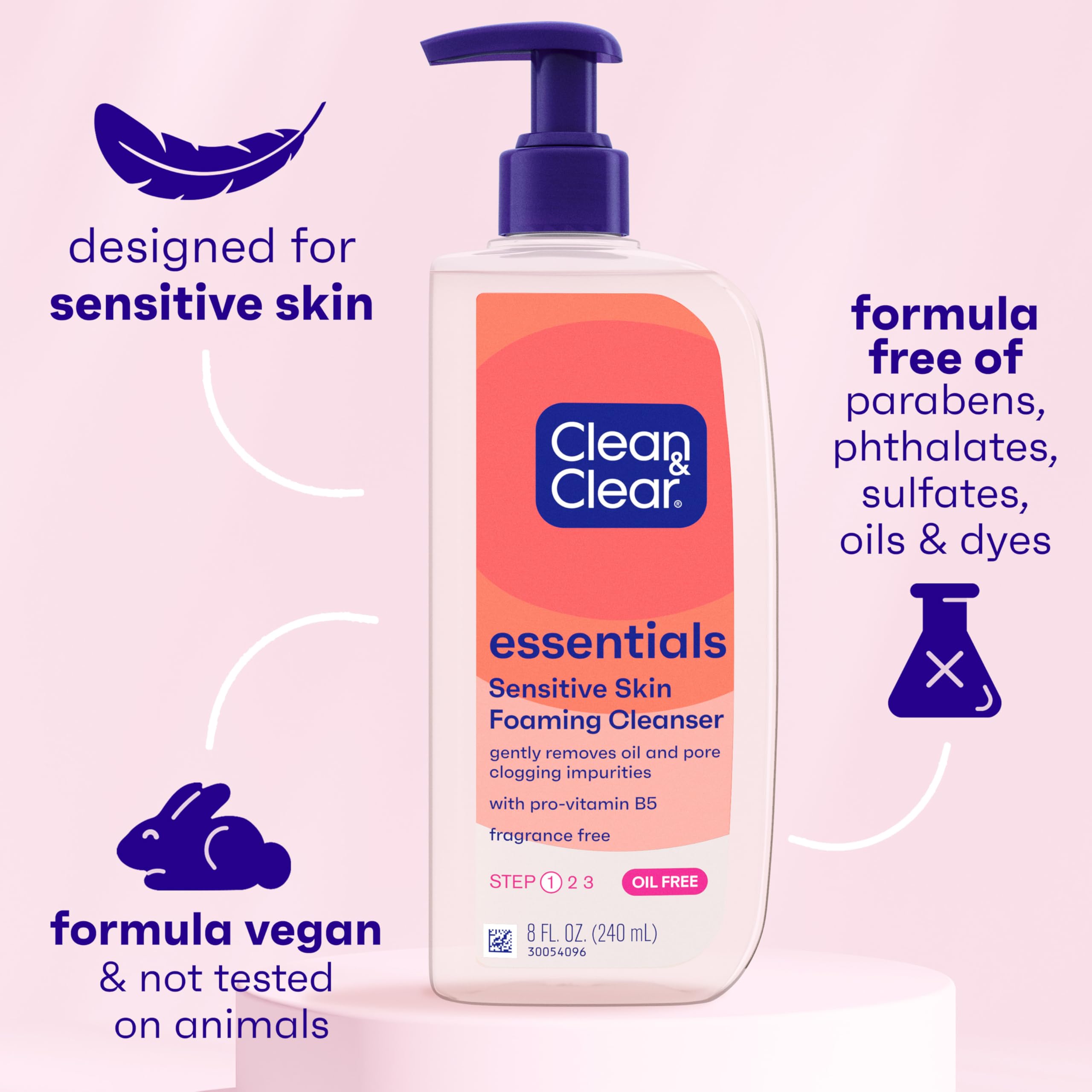 Clean & Clear Essentials Oil-Free Foaming Facial Cleanser, Daily Foaming Face Wash with Pro-Vitamin B5 for Sensitive Skin Clean & Clear buy supplements canada
