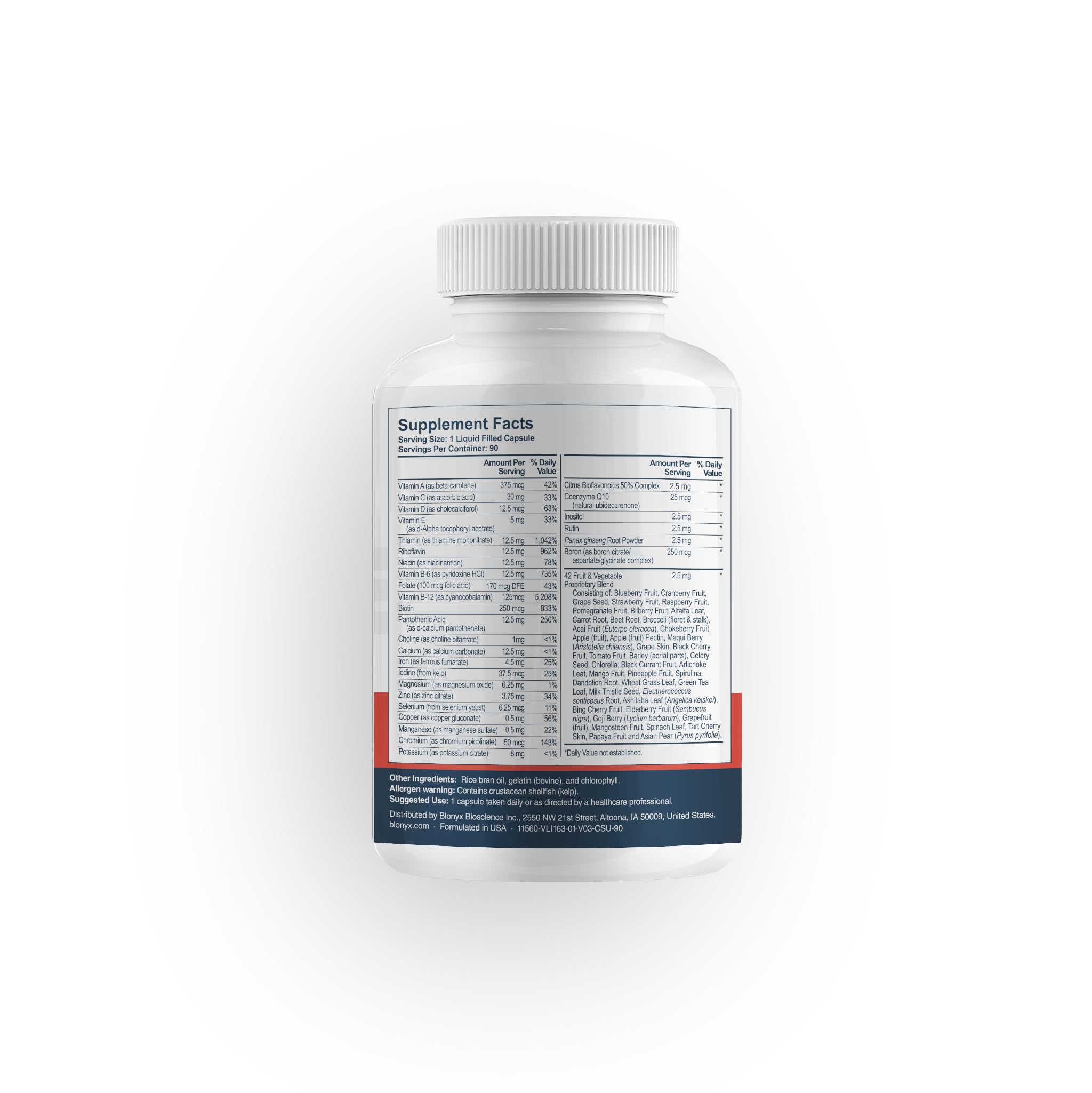 Blonyx Multivit+ Athlete's Multivitamin - Whole Food-Sourced Nutrients, Supports Performance & Muscle Health, 90 Day Supply Blonyx buy supplements canada