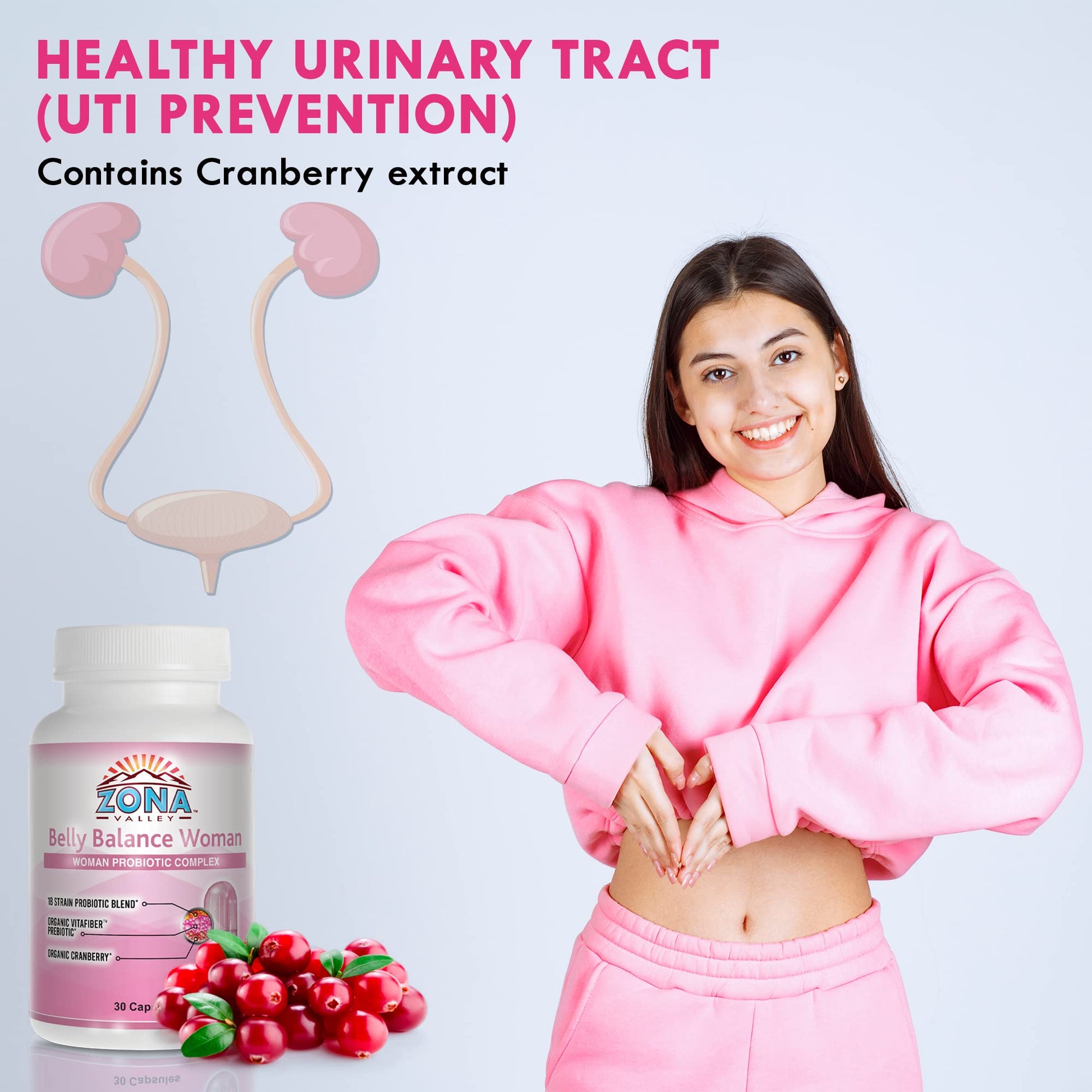 Zona Valley Belly Balance Woman 30 Capsules - Prebiotic and Microencapsulated probiotic Zona Valley buy supplements canada