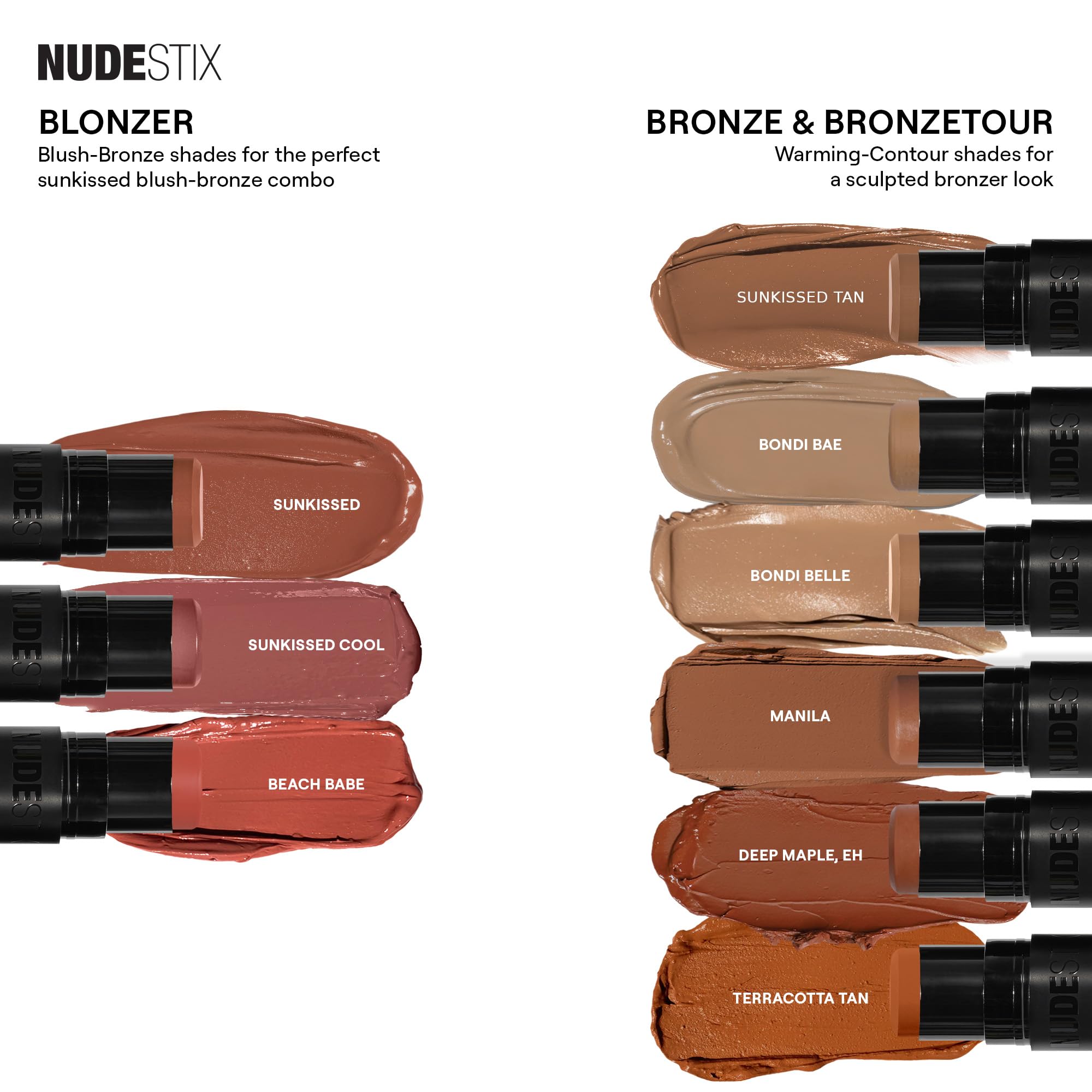 Nudestix Nudies Bronze All Over Matte Bronzing Stick – 3-in-1 Cream Bronzer for Cheeks, Eyes & Lips with Built-In Brush | Natural Contour & Sun-Kissed Glow | Bondi Bae Nudestix buy supplements canada