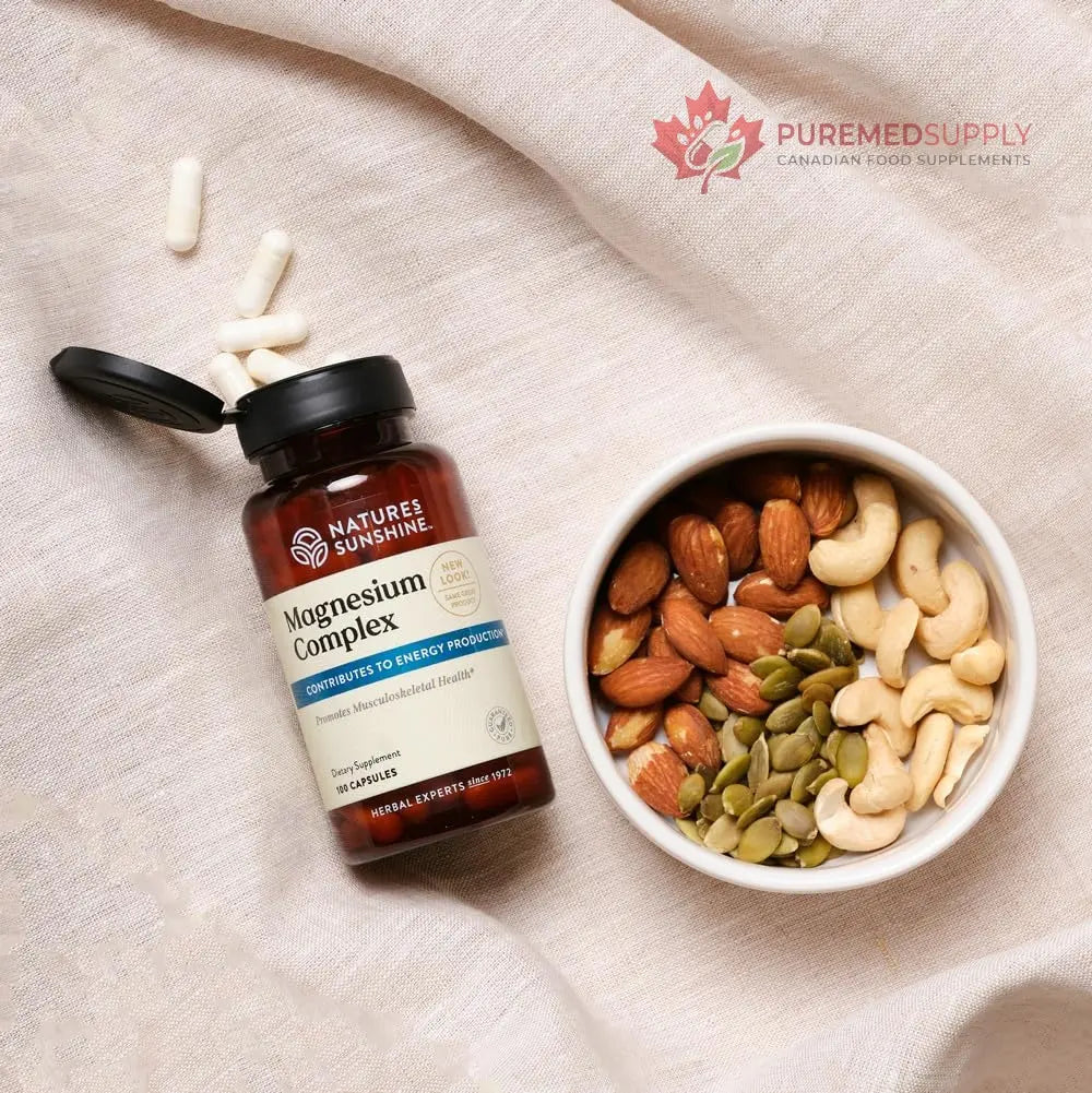 Nature’s Sunshine Magnesium Complex - High Potency Magnesium Supplement with Citrate & Malate for Relaxation, Optimal Absorption, Muscle Function, Energy Production - 50 Servings (100 Capsules) Nature's Sunshine buy supplements canada