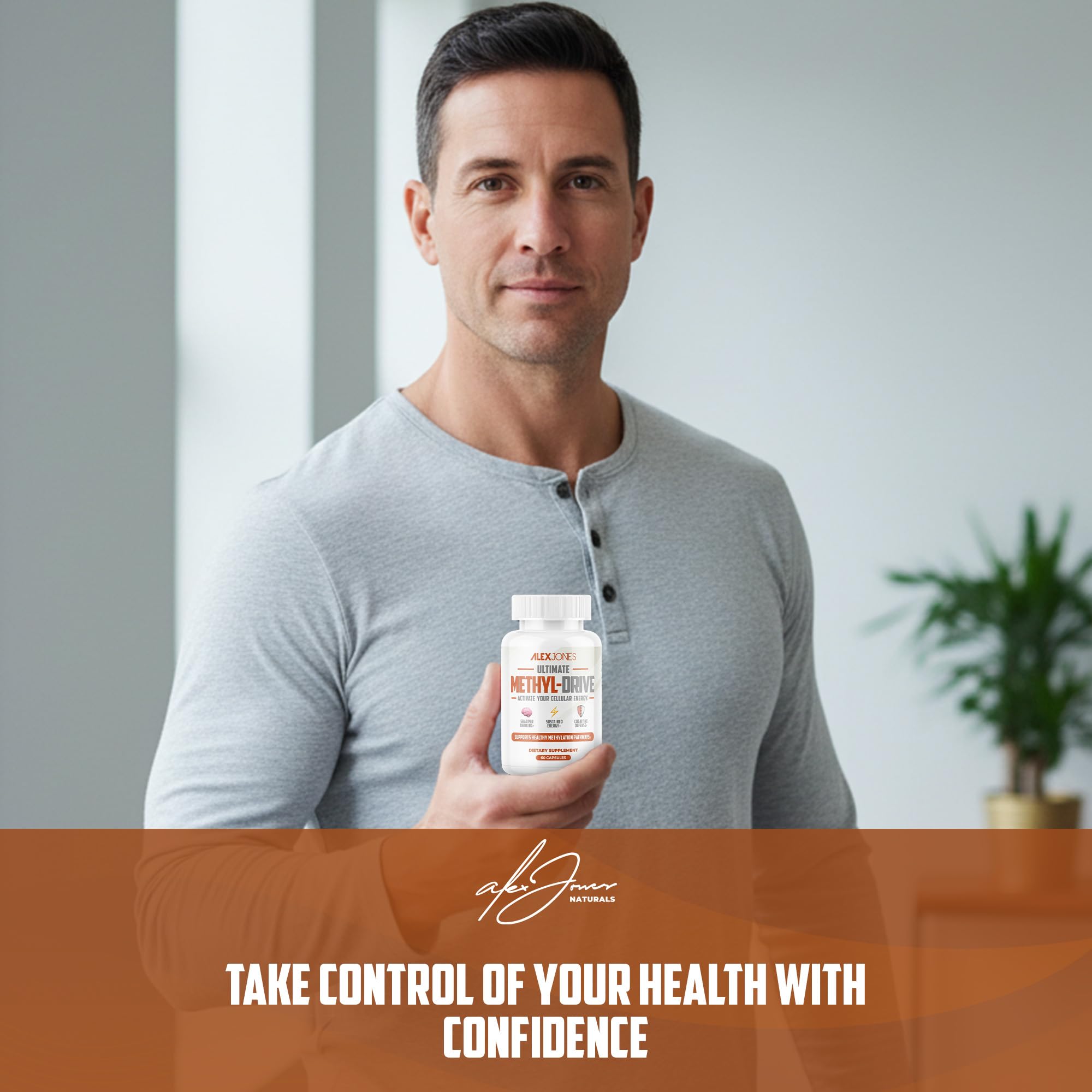 Alex Jones Naturals Methyl Drive Vitamin B Methylated Complex Formula – Mitochondrial Support Supplement w/ CoQ10, PQQ Supplement, Magnesium, B Methylated Complex & BioPerine – 60 Capsules Alex Jones Naturals buy supplements canada