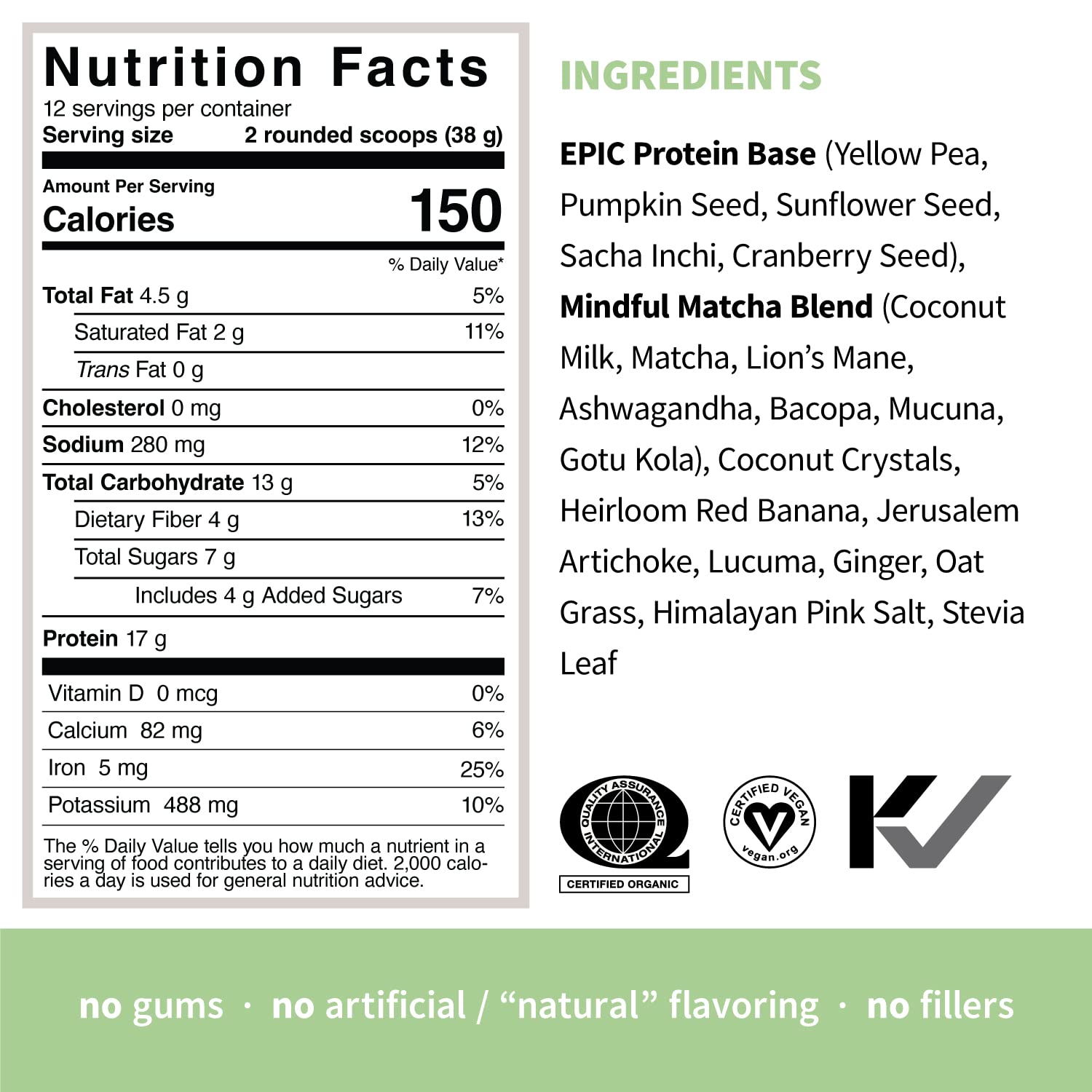 Sprout Living Epic Protein, Plant Based Protein & Superfoods Powder, Mindful Matcha Sprout Living buy supplements canada