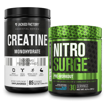 Nitrosurge Pre-Workout & Creatine Monohydrate - Pre Workout Powder With Creatine Jacked Factory buy supplements canada