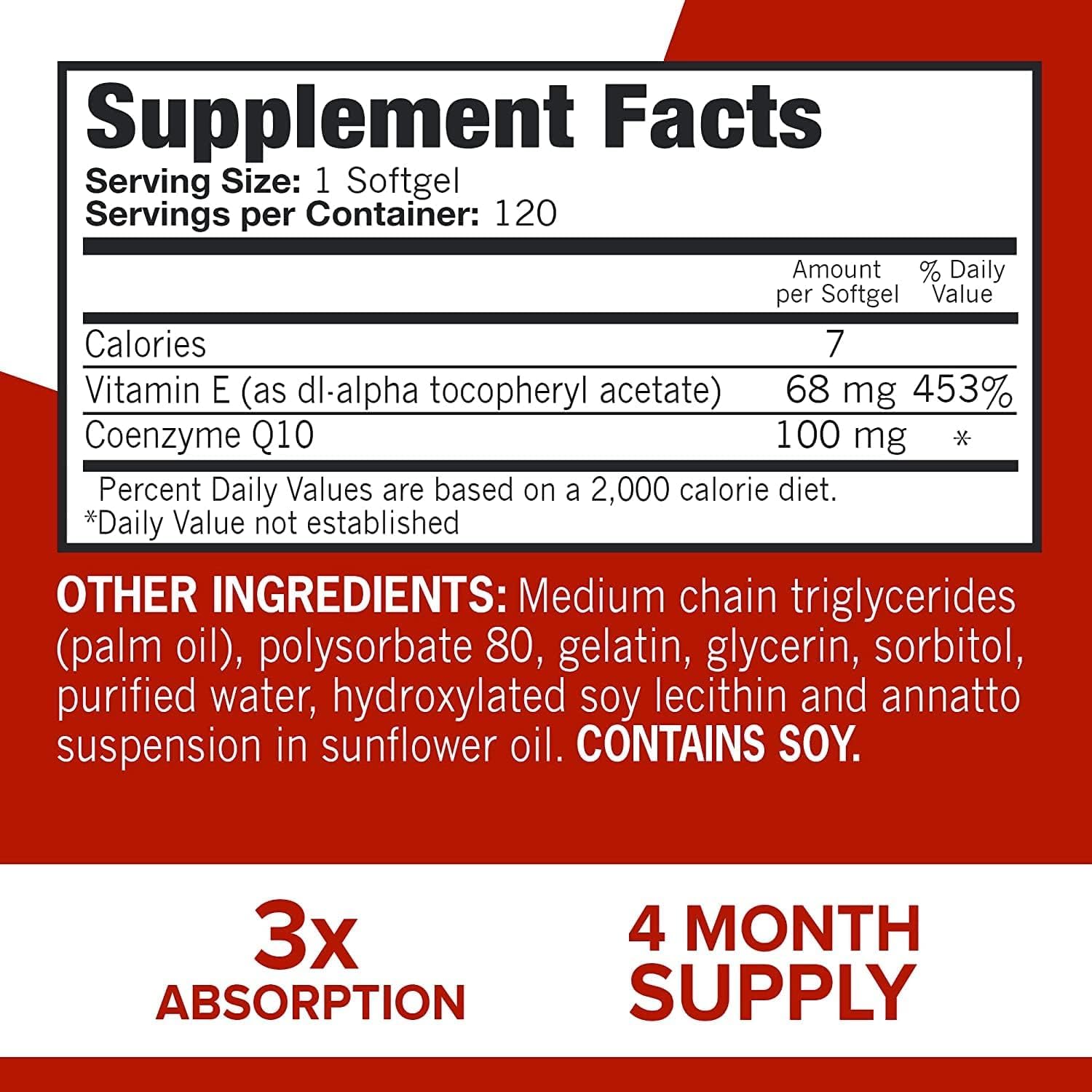 Qunol CoQ10 100mg Softgels, 3X Better Absorption 4 Month Supply + 120 Count Magnesium Qunol buy supplements canada