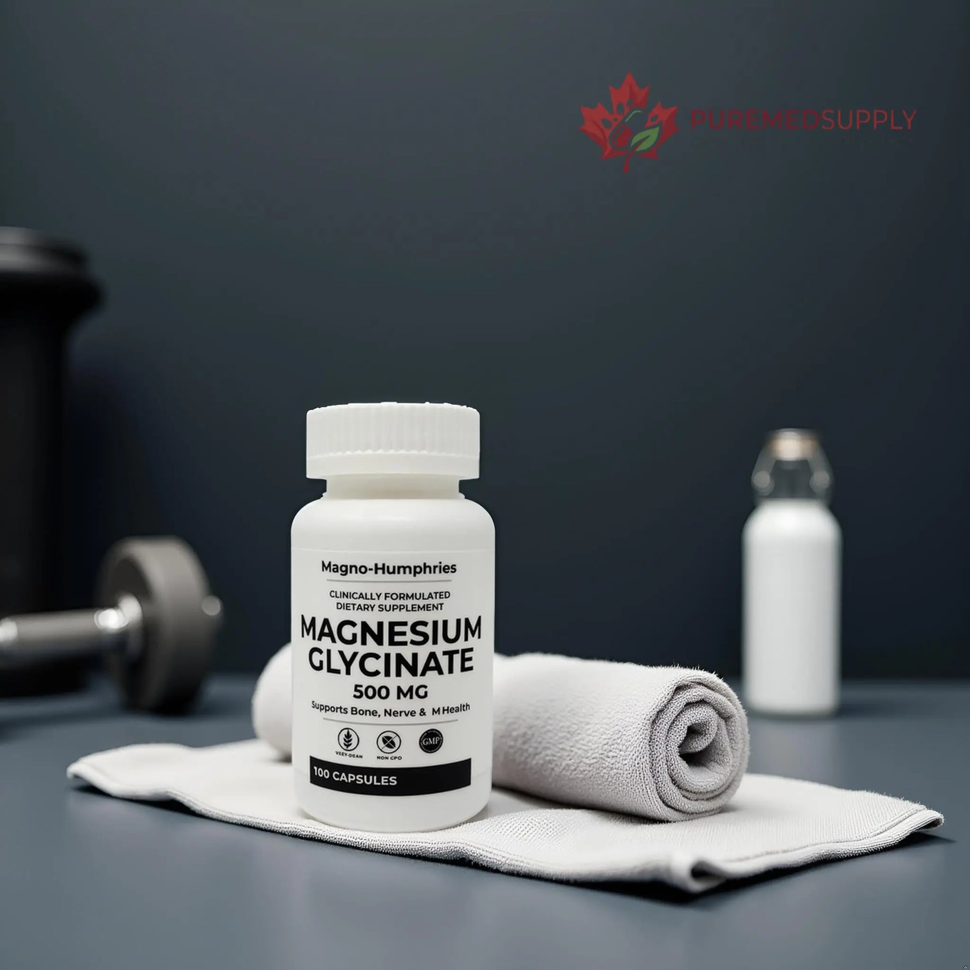 Magno-Humphries Magnesium Glycinate 500 mg - 100 Capsules | Gentle Chelated Form | Muscle, Nerve & Bone Support | Dietary Supplement | GMP Manufactured in The USA Magno-Humphries buy supplements canada