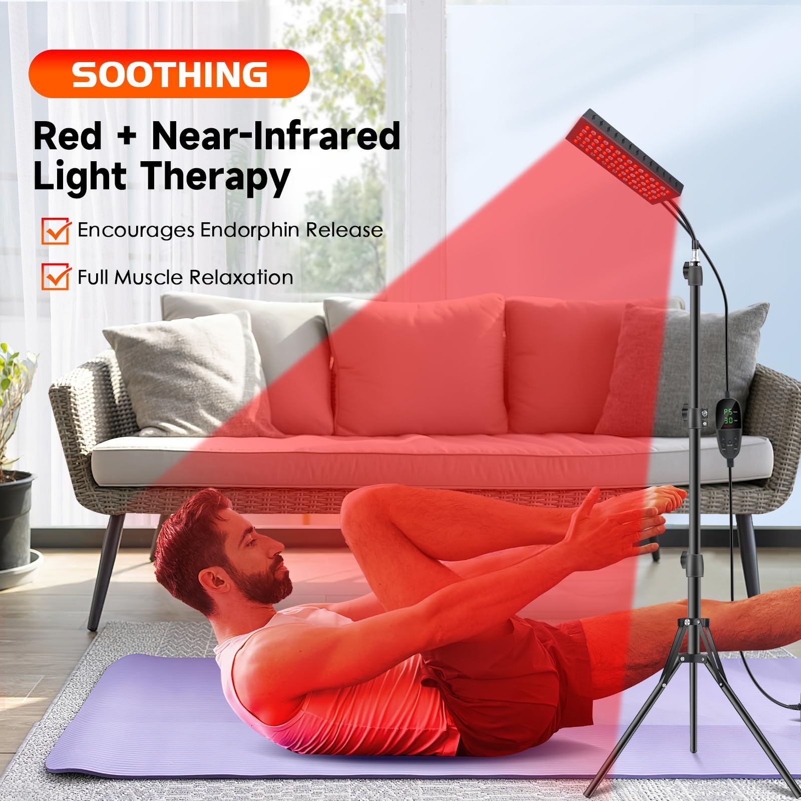 Infrared Red Light Therapy Lamp: Heating Pad Pain Relief for Body 75 LEDs Red Light Astarexin buy supplements canada