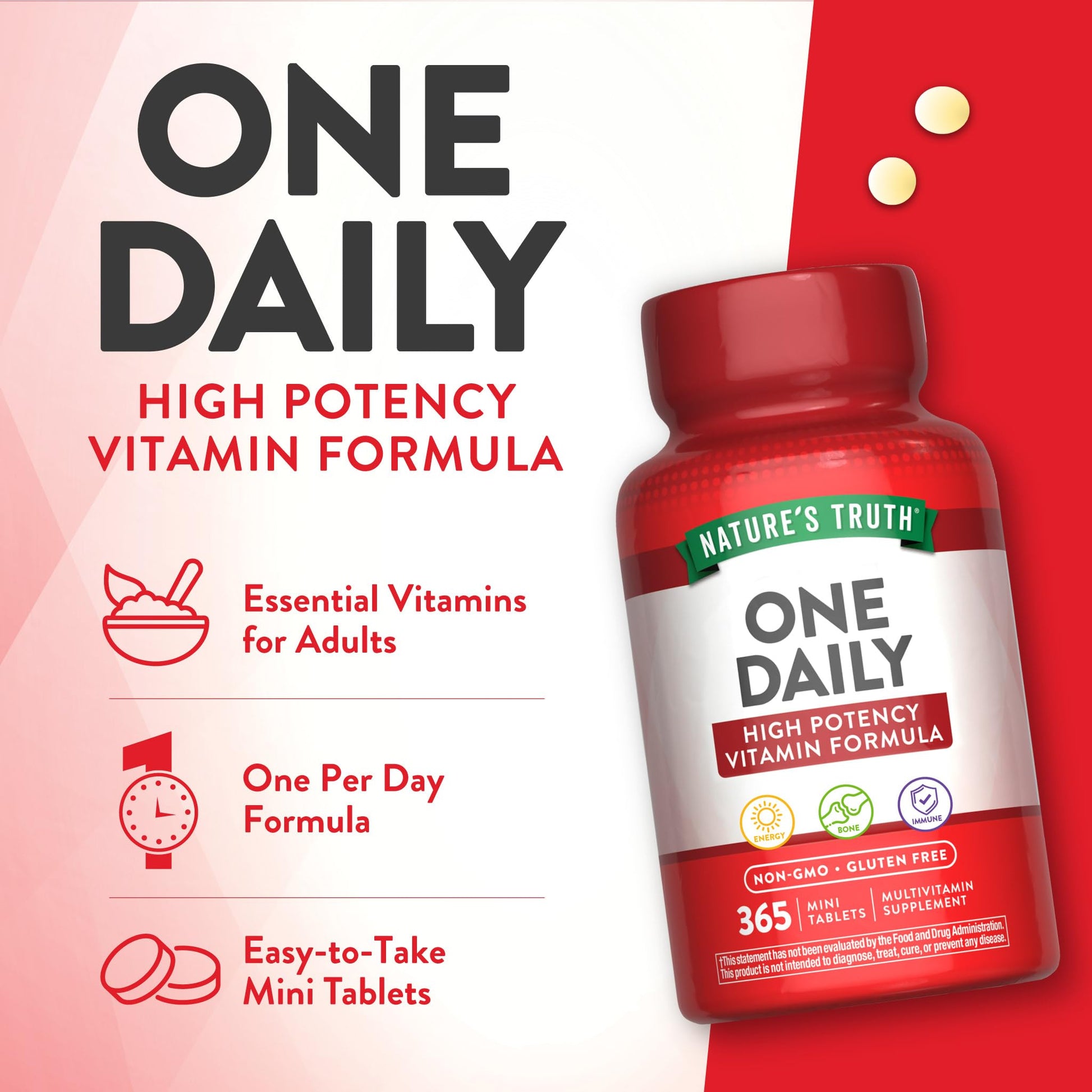 Nature's Truth One Daily Multivitamin for Men and Women | 365 Mini Tablets | Non-GMO & Gluten Free Supplement Nature's Truth buy supplements canada