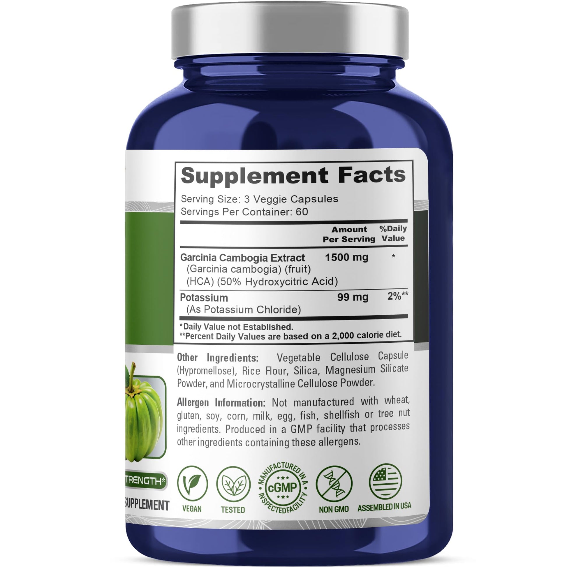 NusaPure Garcinia Cambogia 180 Veggie Capsules 1500mg (Vegetarian, Non-GMO, Vegan) NusaPure buy supplements canada