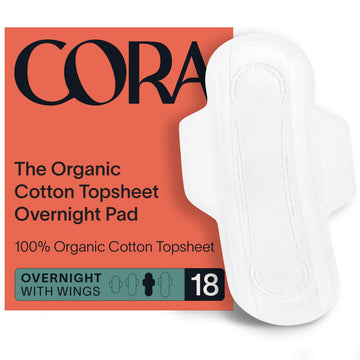 Cora Organic Pads | Ultra Thin Period Pads with Wings | Overnight Absorbency Cora buy supplements canada
