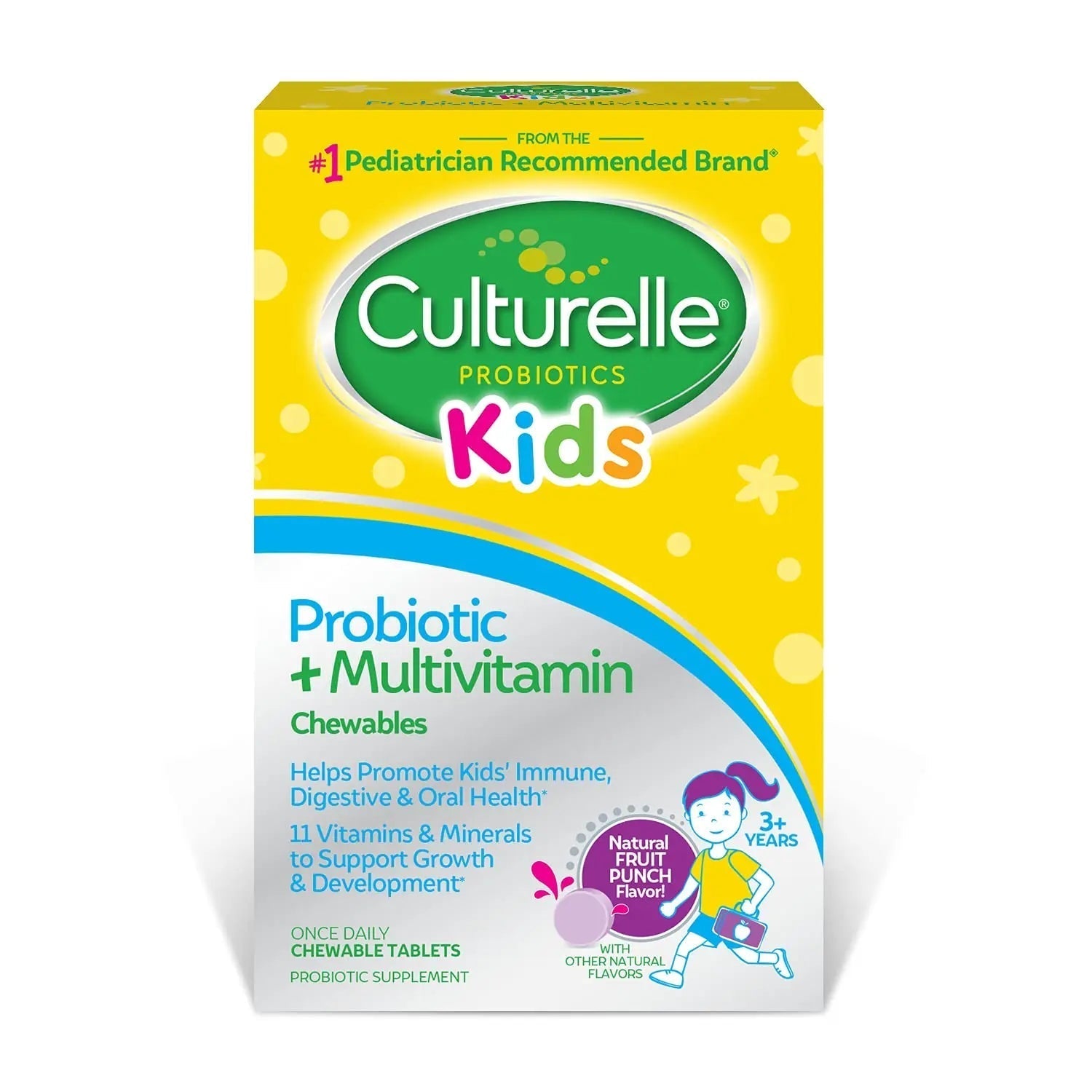 Culturelle Kids Probiotic + Complete Multivitamin Chewable For Kids, Ages 3+, 30 Count, Digestive Health, Oral Health & Immune Support Culturelle buy supplements canada