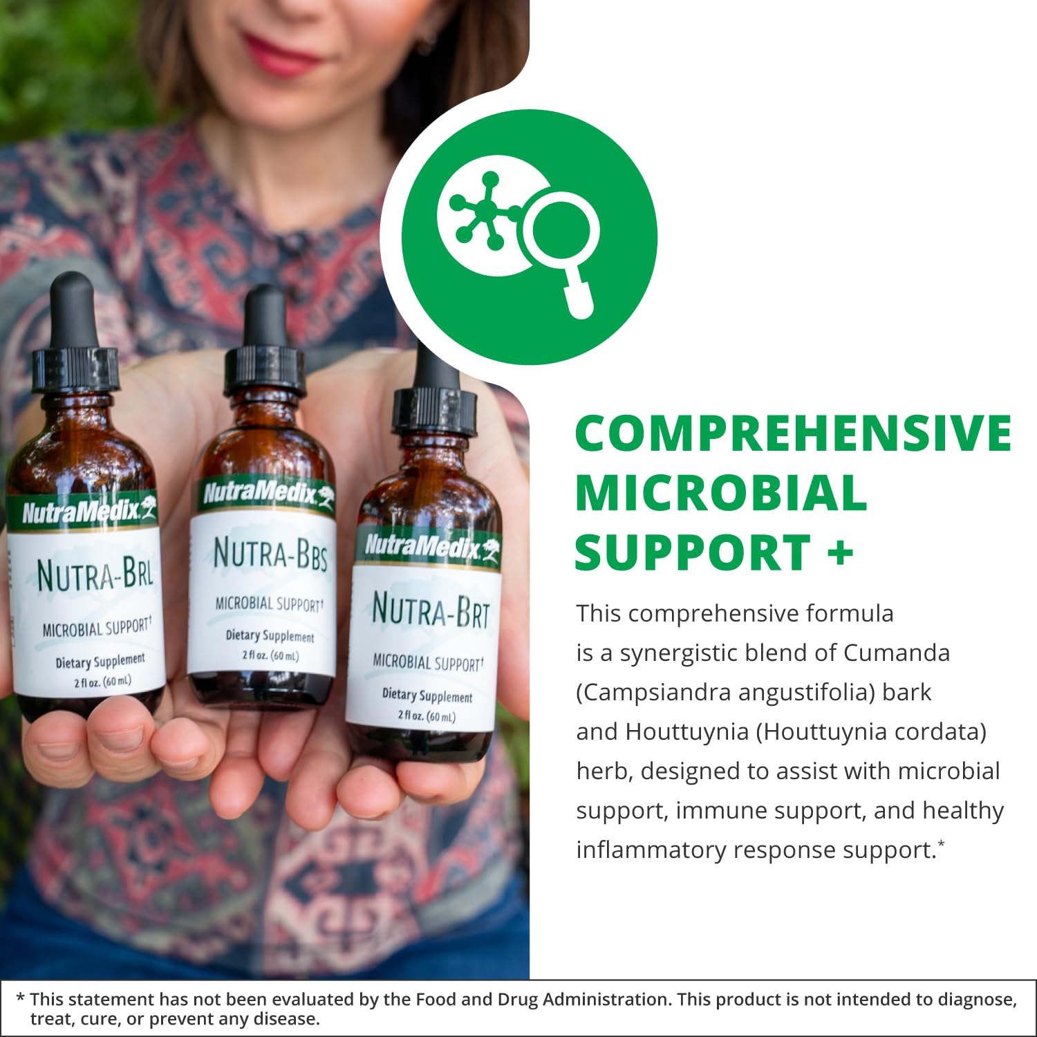 Nutramedix Nutra BRT - Liquid Herbal Supplement for Gut Health & Immune Support - Cumanda Bark & Houttuynia Leaf for Digestive Health - Immune System Booster Supplement (60mL) NutraMedix buy supplements canada