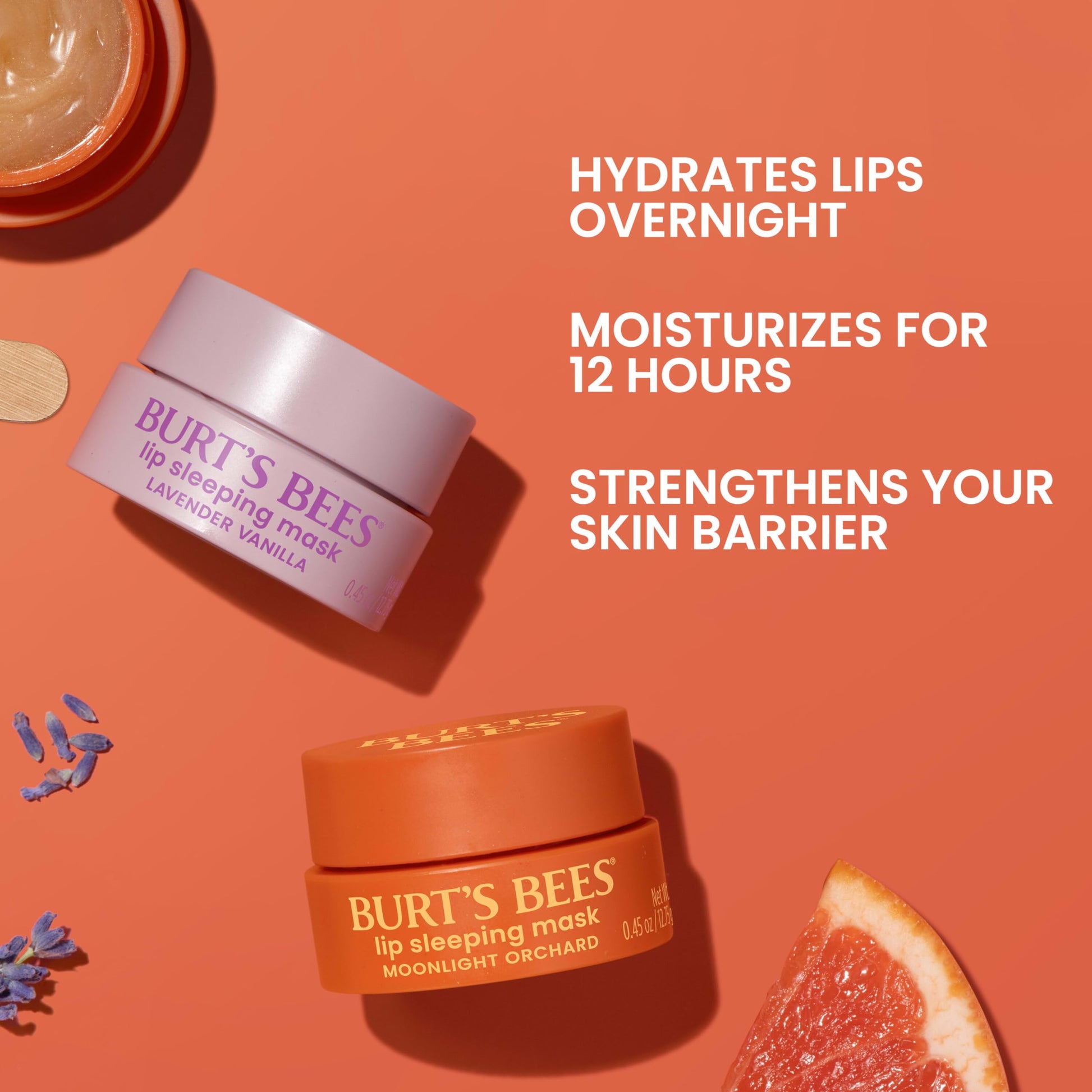 Burt’s Bees Lavender Vanilla Lip Sleeping Mask, With Hyaluronic Acid and Squalane Moisturizer To Instantly Hydrate Lips, Overnight Mask and Treatment, 0.45 oz. Burt's Bees buy supplements canada
