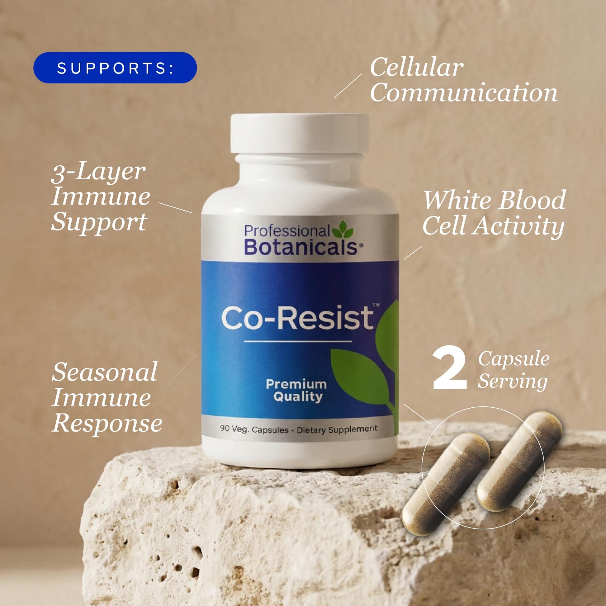 Professional Botanicals - Vegan Formulated Co-Resists - Synergistic Blend of Herbs and Powerful Nutrients that Supports the Immune System - 90 Vegetarian Capsules Professional Botanicals buy supplements canada
