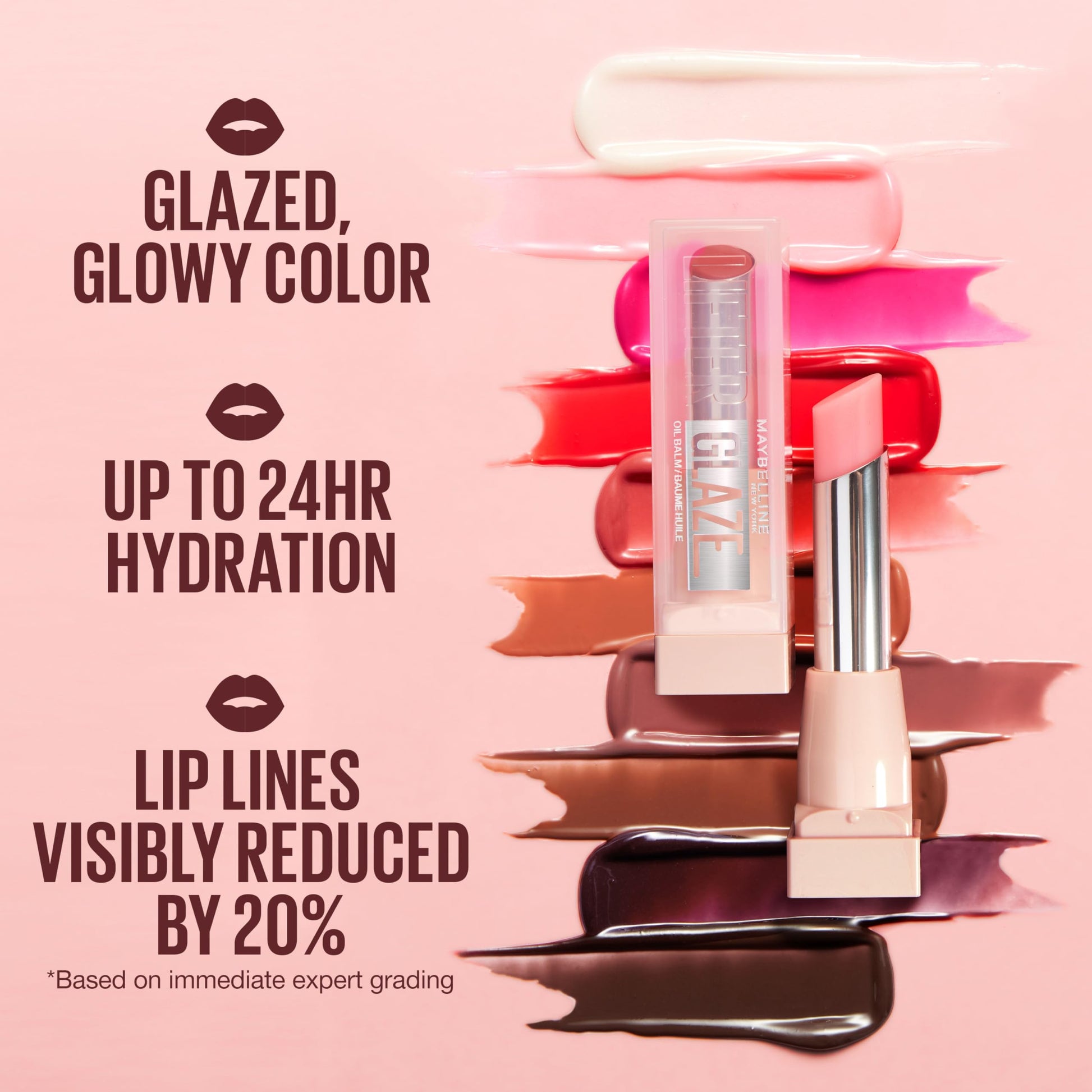 MAYBELLINE Lifter Glaze Oil Balm with Hyaluronic Acid and Hydrating Oil Blend, Lip Balm with 24HRs of Smooth, Moisturizing Shine, Pink Drip (Sheer Baby Pink) MAYBELLINE buy supplements canada