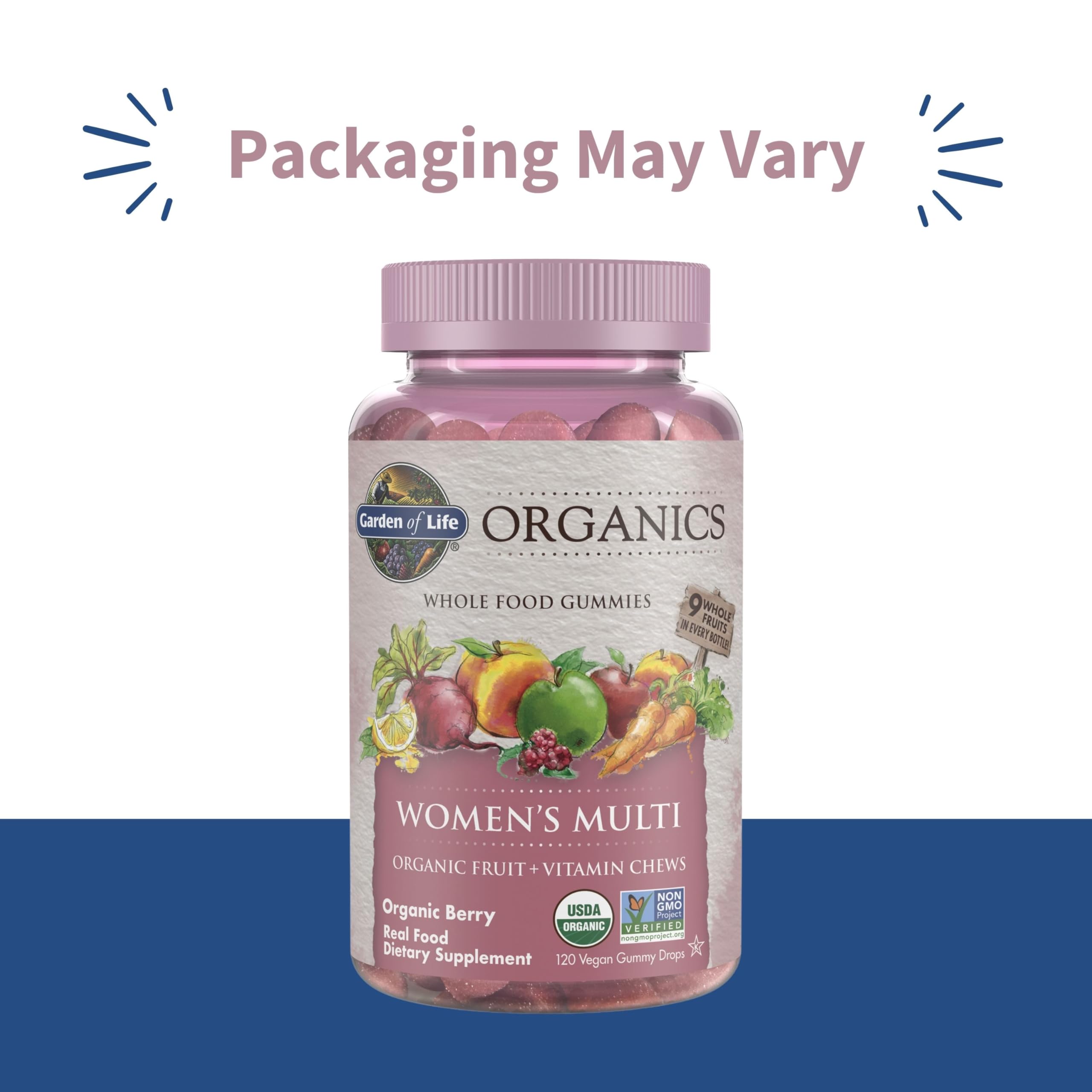Garden of Life Organics Women's Gummy Vitamins - Berry - Certified Organic, Non-GMO, Vegan, Kosher Complete Multi - Methyl B12, C & D3 - Gluten Garden of Life buy supplements canada