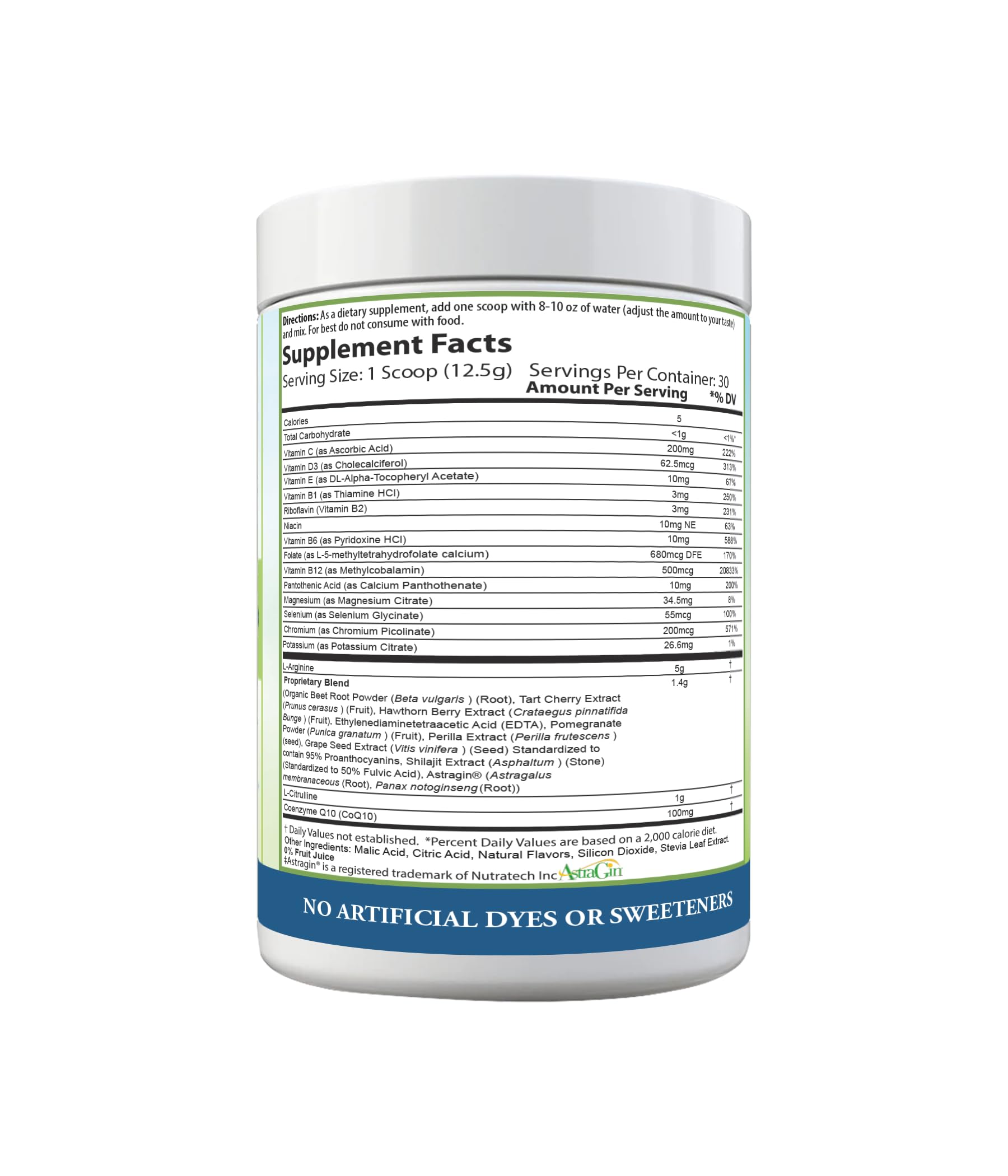 PURE® Cardio+ Nitric Oxide Heart & Circulation Support - 5000mg L-Arginine & 1000mg L-Citrulline - Lemon Lime, 30 Servings Powder, 375 Grams - CoQ10 Beet Root - High Potency Cardiovascular Formula PURE buy supplements canada