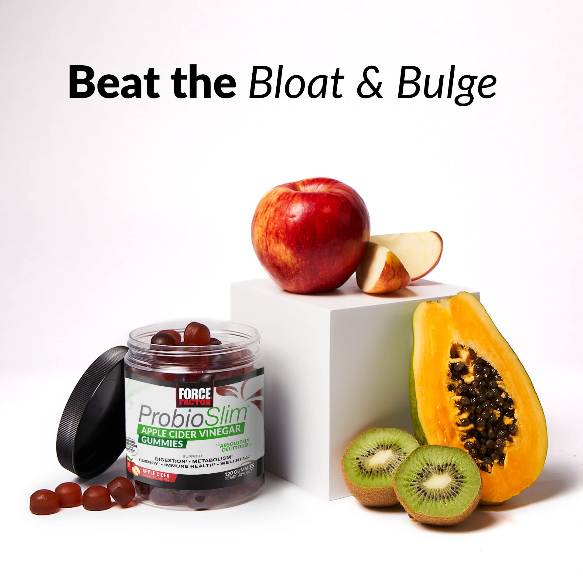 FORCE FACTOR ProbioSlim Apple Cider Vinegar Gummies Organic LactoSpore Prebiotics Force Factor buy supplements canada