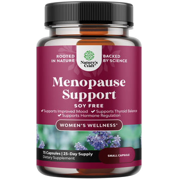 Complete Herbal Menopause Supplement for Women - Soy Free Female Hormone Balance Capsules for Night Sweats Hot Flashes & Mood Swings with Dong Quai, Chaste Berry & Black Cohosh Root - 75 Count Natures Craft buy supplements canada