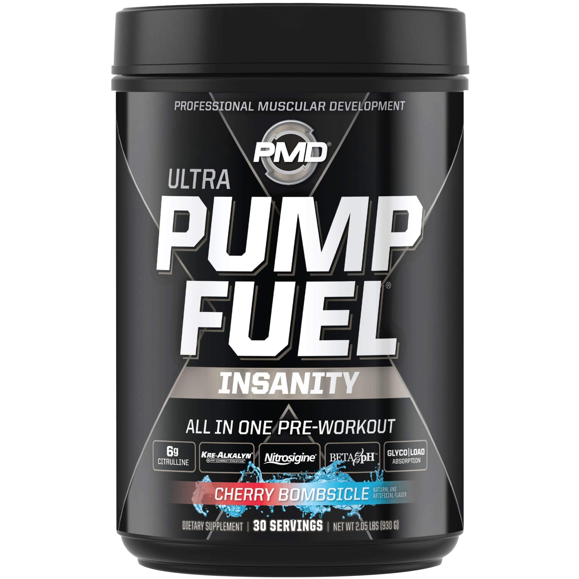 PMD Sports Ultra Pump Fuel Insanity - Pre Workout – Cherry Bombsicle (30 Servings) PMD buy supplements canada