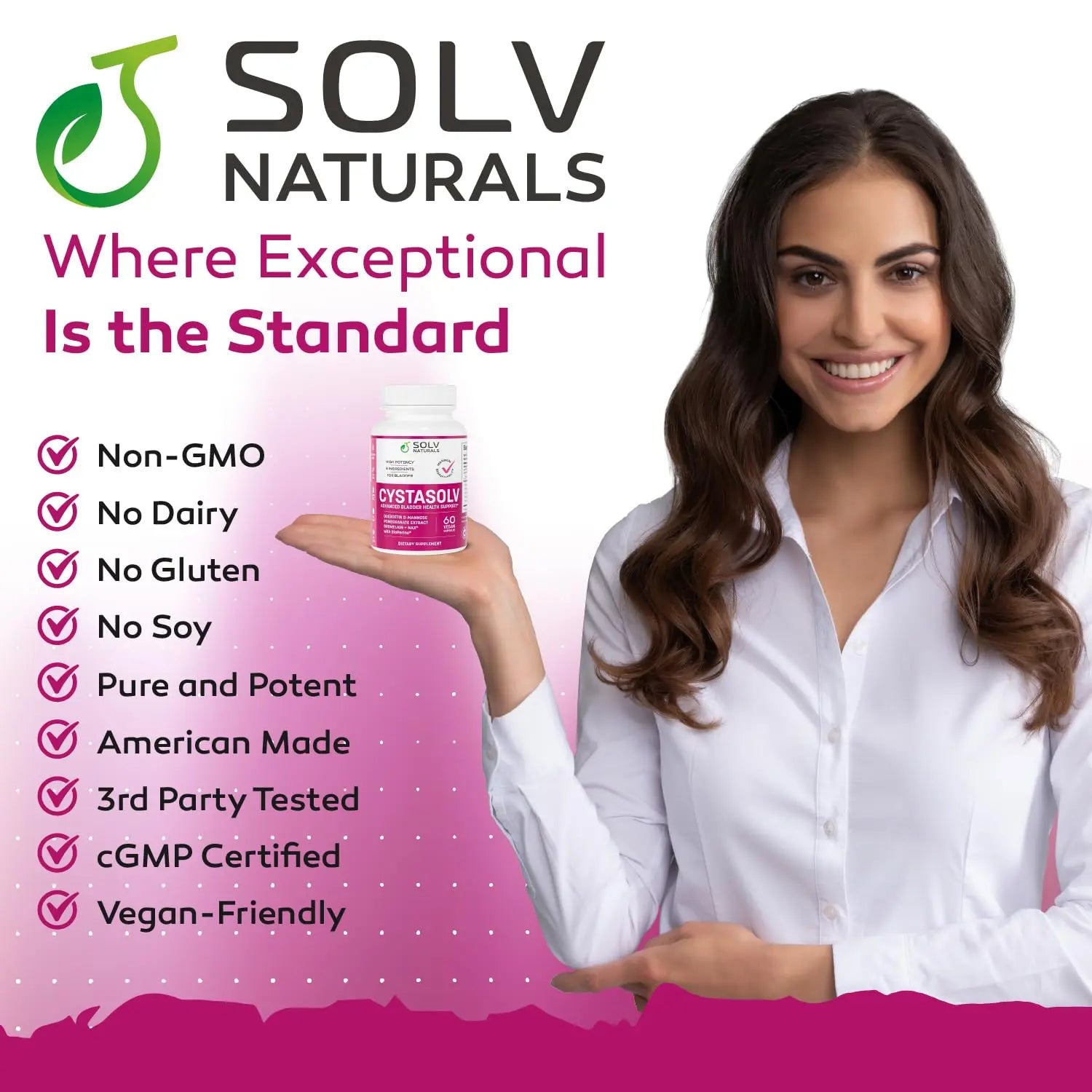 SOLV NATURALS CYSTASOLV Bladder & Pelvic Discomfort Formula - Enjoy Less Urgency & Flares* with Daily IC/BPS UTI Support – Premium Bladder & Urinary Support for Women & Men - 60 Vegan Capsules SOLV NATURALS buy supplements canada