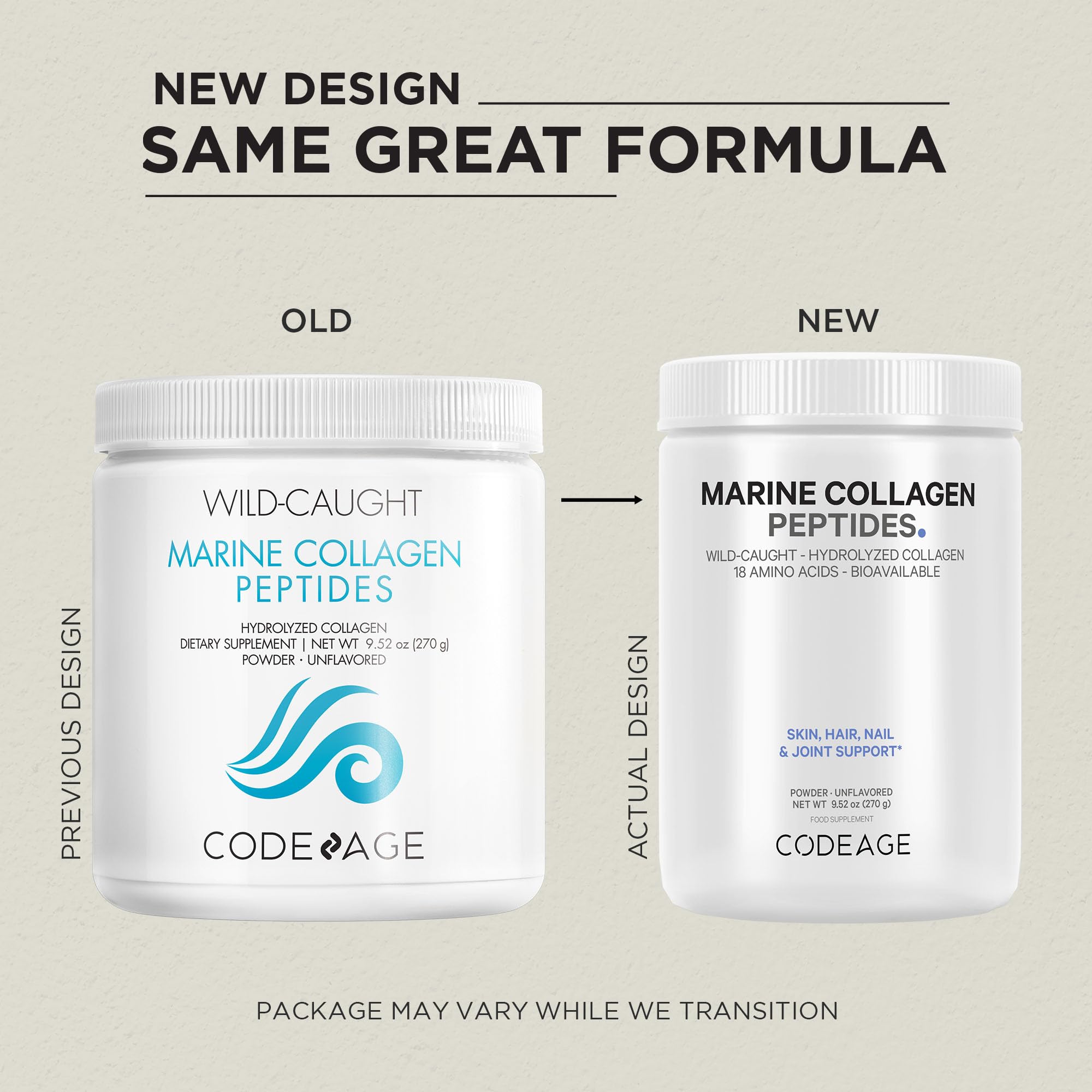 Codeage Marine Collagen Powder - Wild-Caught Hydrolyzed Fish Collagen Peptides - Type 1 & 3 Collagen Codeage buy supplements canada