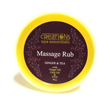 Creations Spa Essentials Massage Rub, Ginger & Tea, 50g (Yellow) (1) Creations Spa Essentials buy supplements canada