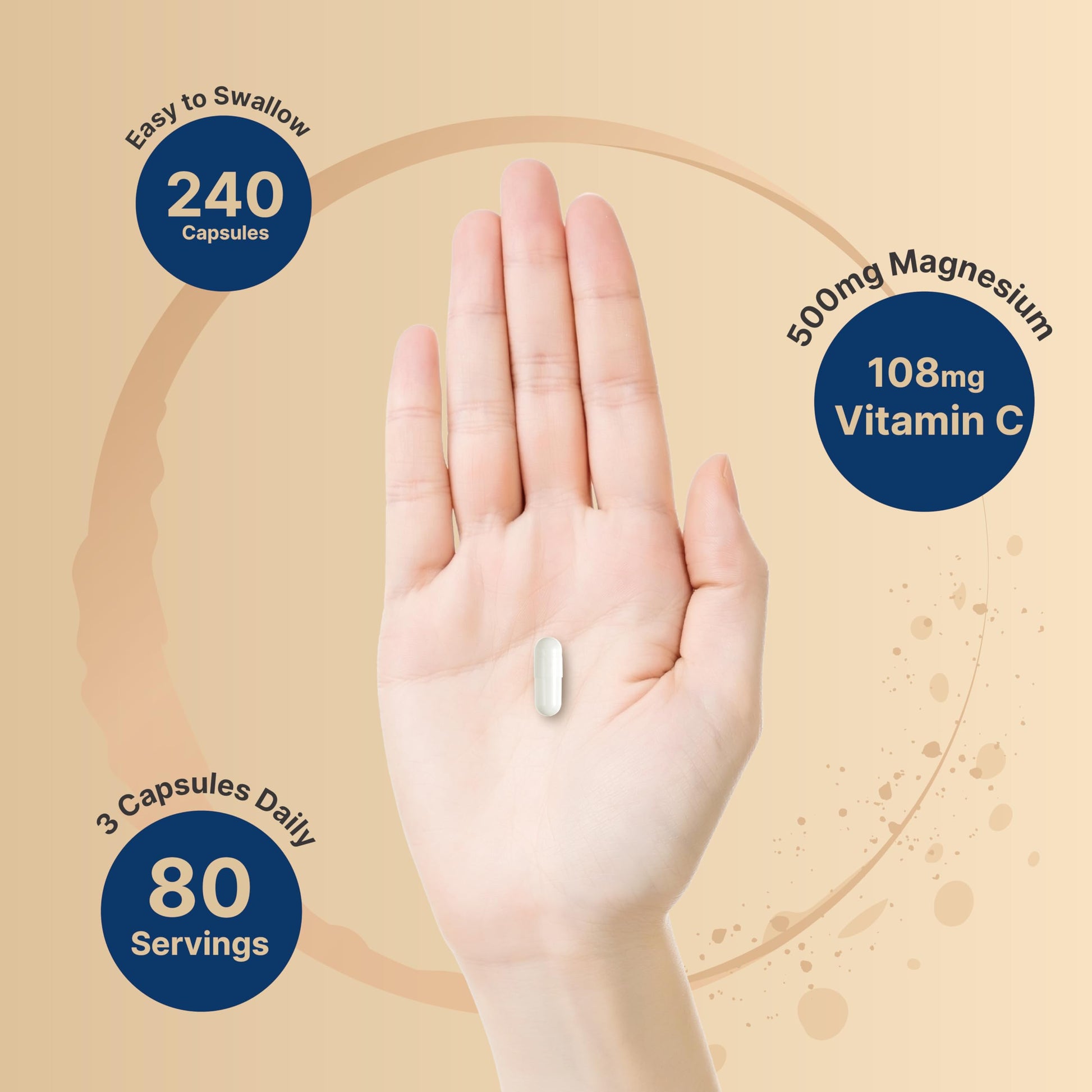 NatureBell Pure Magnesium Citrate 500mg per 3 Capsules Serving Size, 240 Capsules per Bottle NatureBell buy supplements canada
