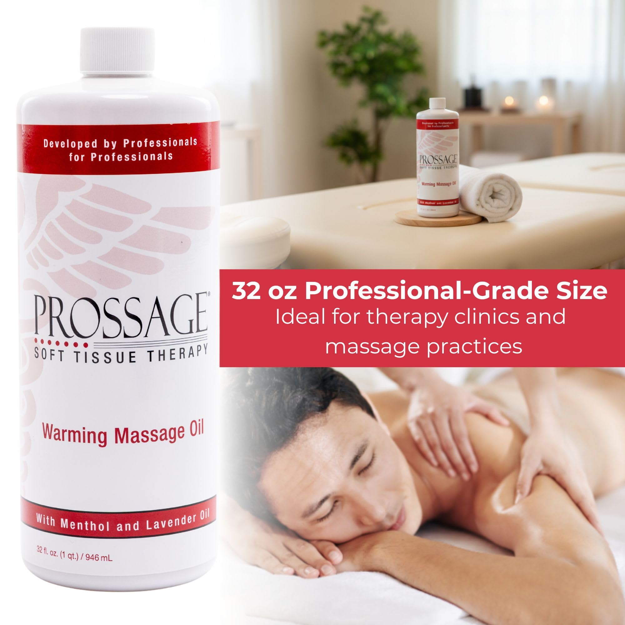 Prossage Heat Warming Relief Massage Oil for Therapuetic Massages, Deep Tissue Massages, and Aromatherapy, Topical Reliever, 32 Ounce Bottle Prossage buy supplements canada