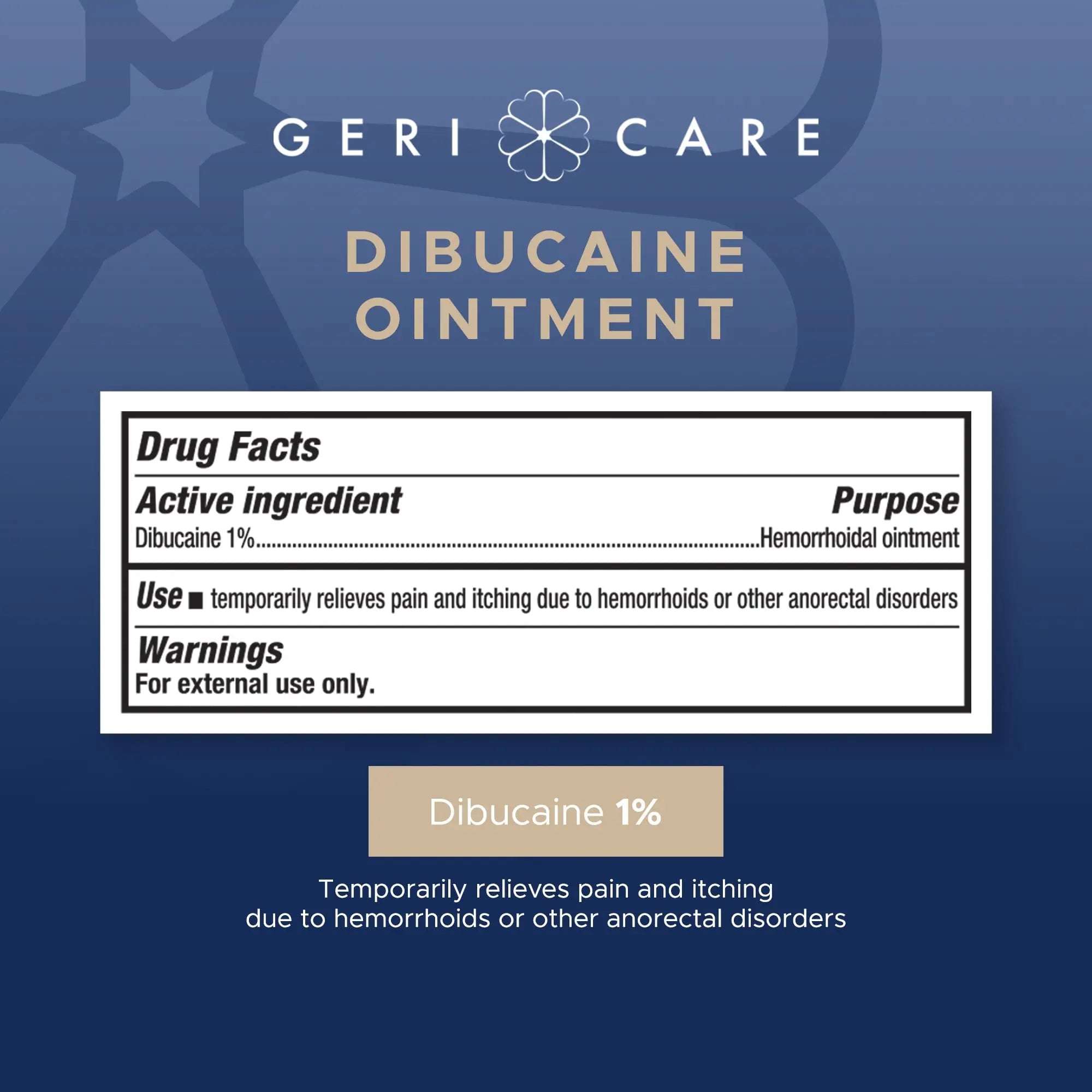 GeriCare Dibucaine Hemorroid Ointment 1% Pain-Relief Hemorrhoid Cream |Hemorroidal & Topical Analgesic| Quick Relief from Burning & Itching | Fast-Acting External Hemorrhoid Treatment 1oz (2 Pack) GeriCare buy supplements canada
