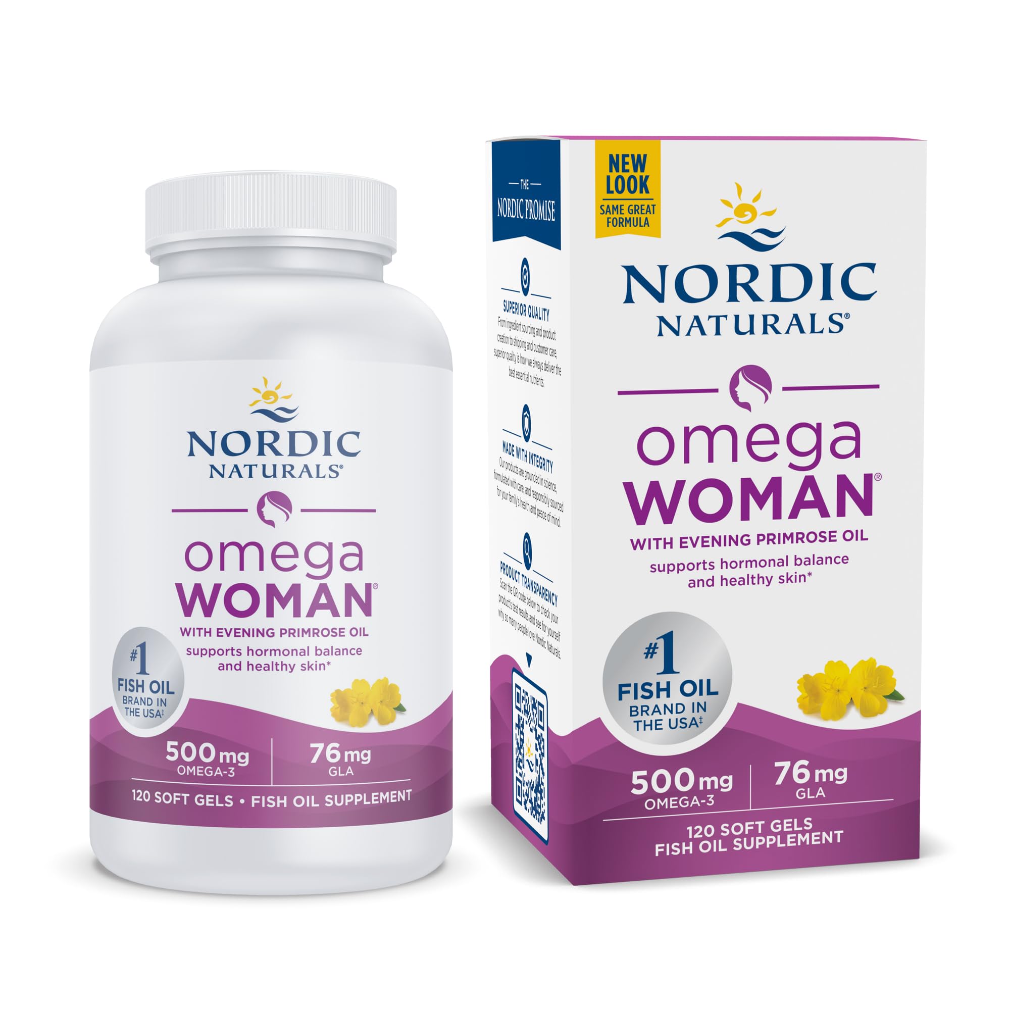 Nordic Naturals Omega Woman, Lemon - 120 Soft Gels - 500 mg Omega-3 + 800 mg Evening Nordic Naturals buy supplements canada