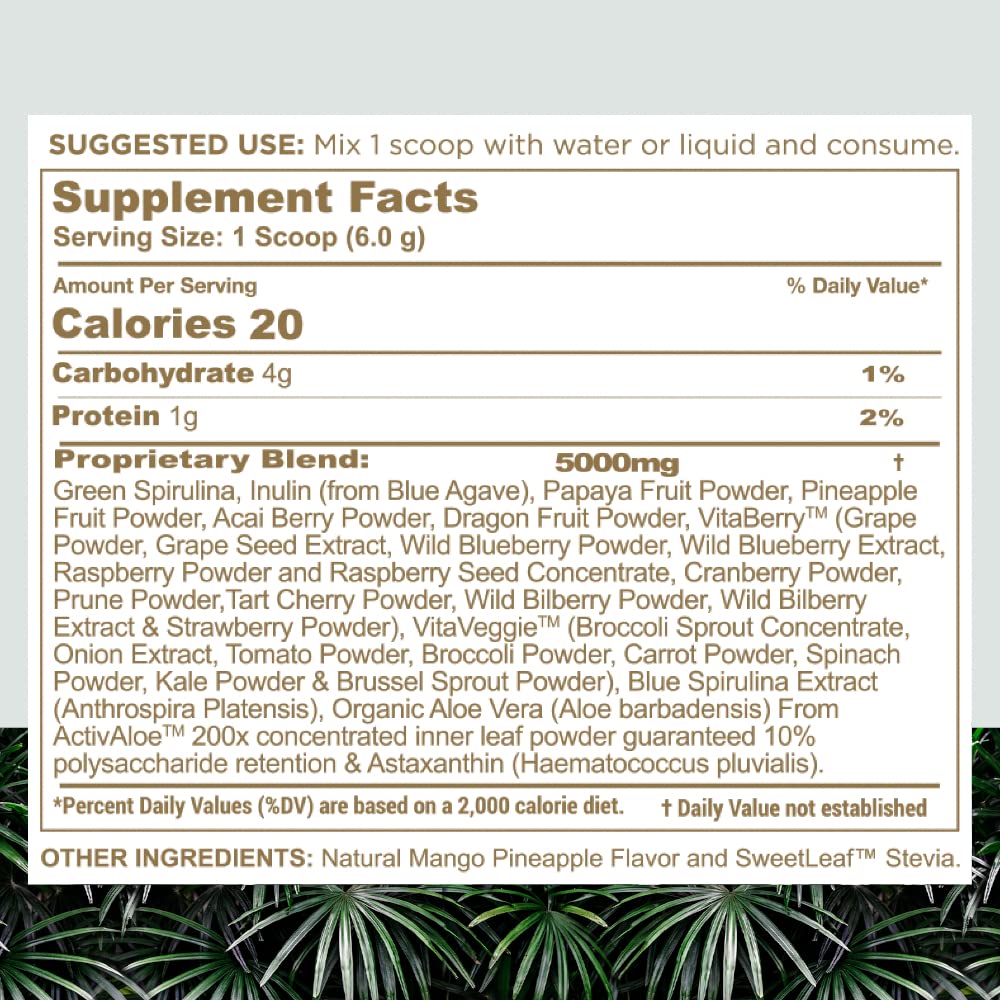 nbpure Earthy Andy Superfood Paradise, Mango Pineapple, 30 Servings nbpure buy supplements canada