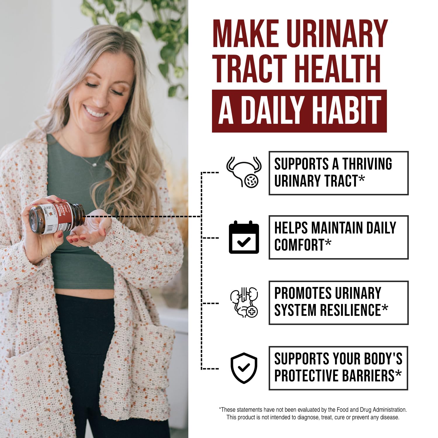 CranEaze®: Cranberry Juice Extract Plus D-Mannose – 36 mg PAC, 100% Soluble PAC - Supports Urinary Tract Health – Most Effective Cranberry Pills for Women, Triquetra Health buy supplements canada