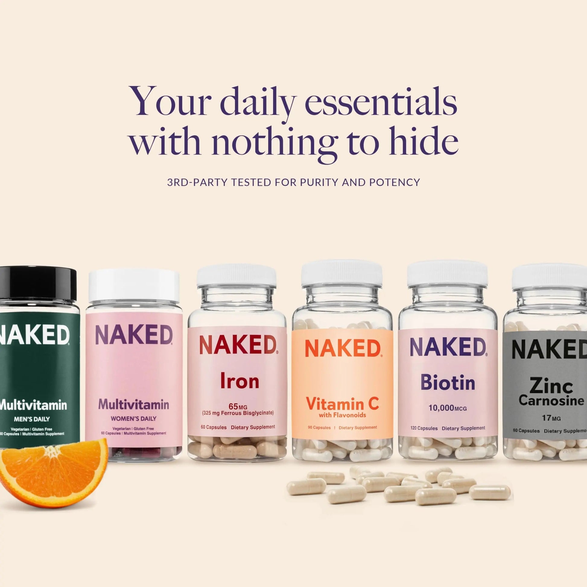 NAKED Nutrition Women's Multi - Daily Multivitamin - Vitamins A, C, E, Selenium, Zinc, Fruit and Super Green Extracts, to Boost Immune Support NAKED buy supplements canada